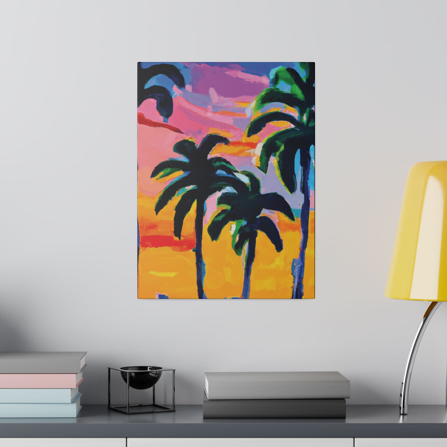 7409P - Miami Beach Sunset Painting Print | Miami | Beach | Sunset | Poster | Home Decor | Wall Art | Canvas