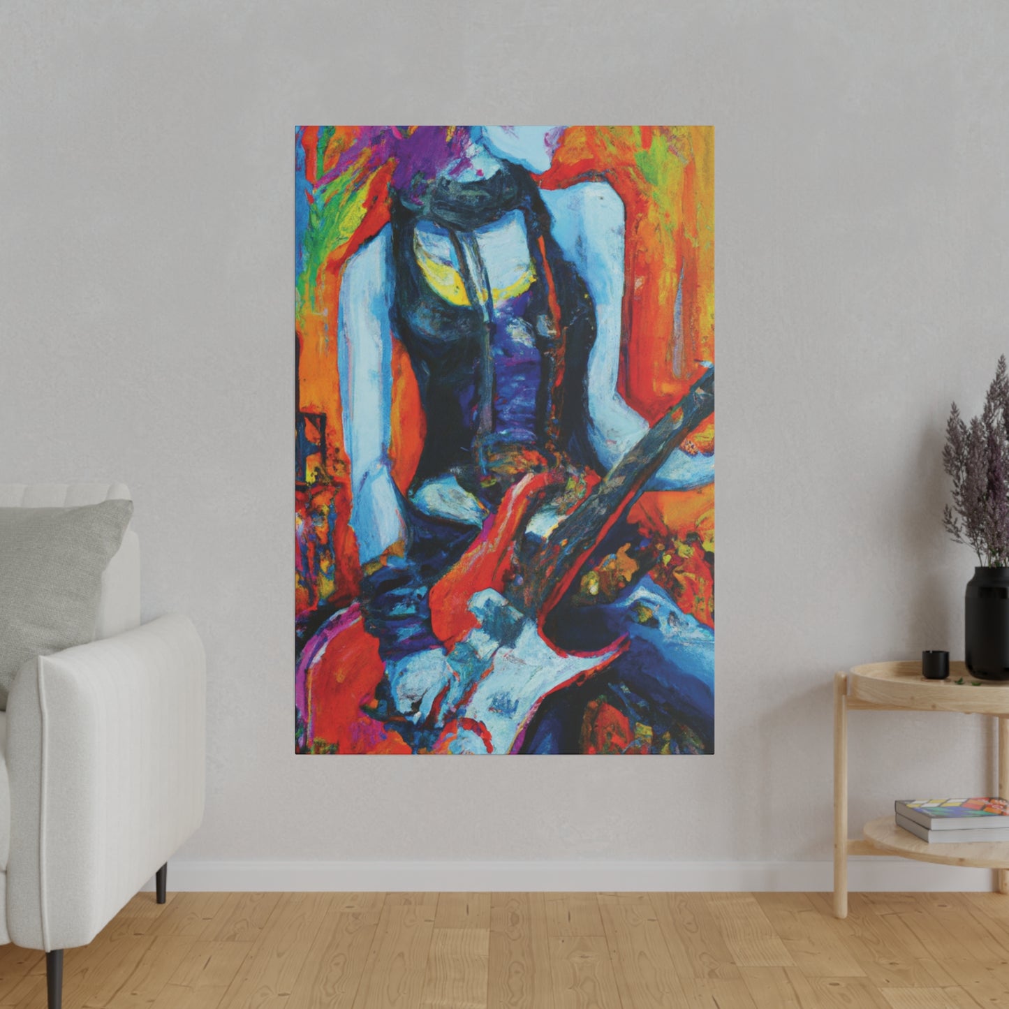 9232G - Rockstar Oil Painting Style Print | Poster | Home Decor | Wall Art | Music Art | Canvas