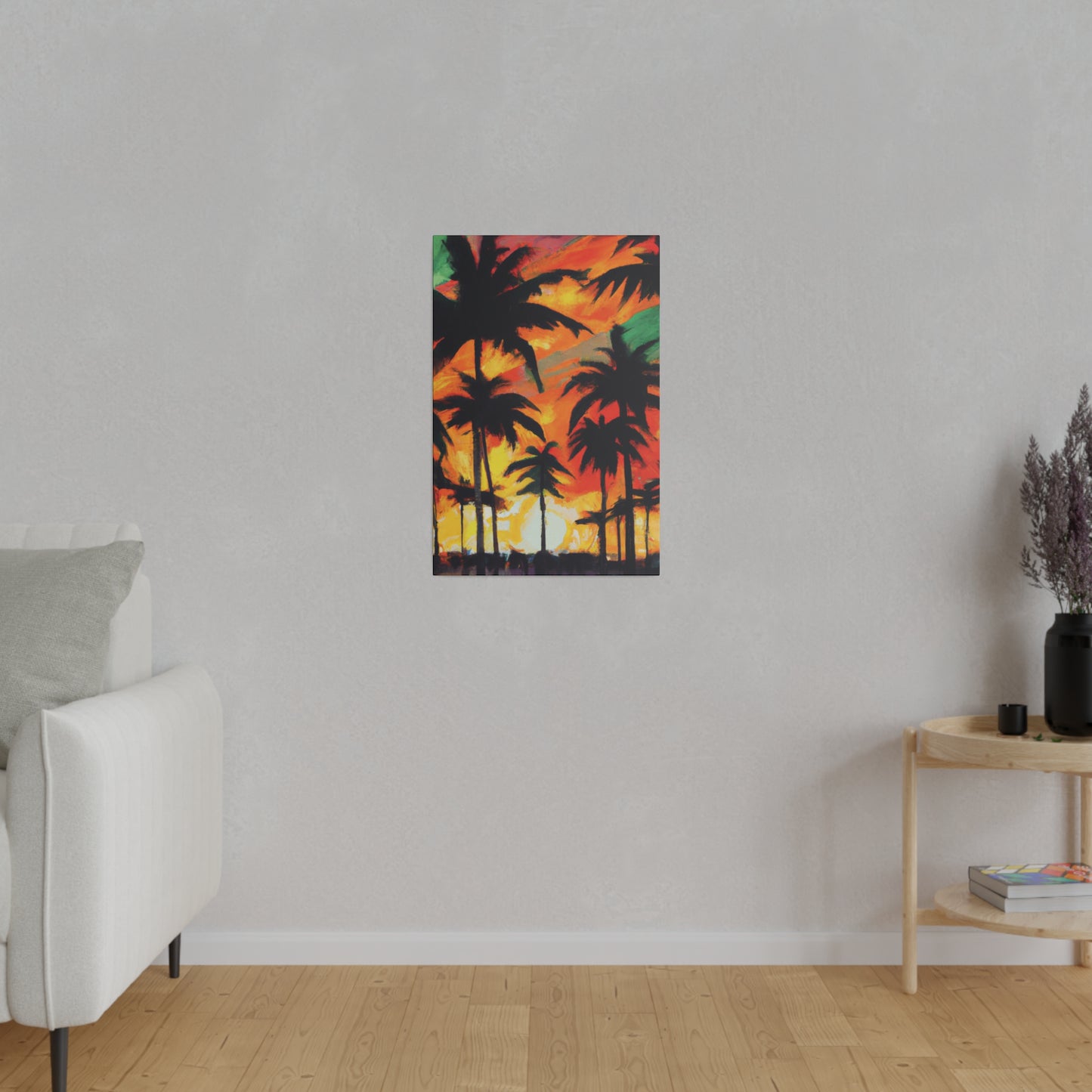 4567E - Miami Beach Sunset Painting Print | Miami | Beach | Sunset | Poster | Home Decor | Wall Art | Canvas