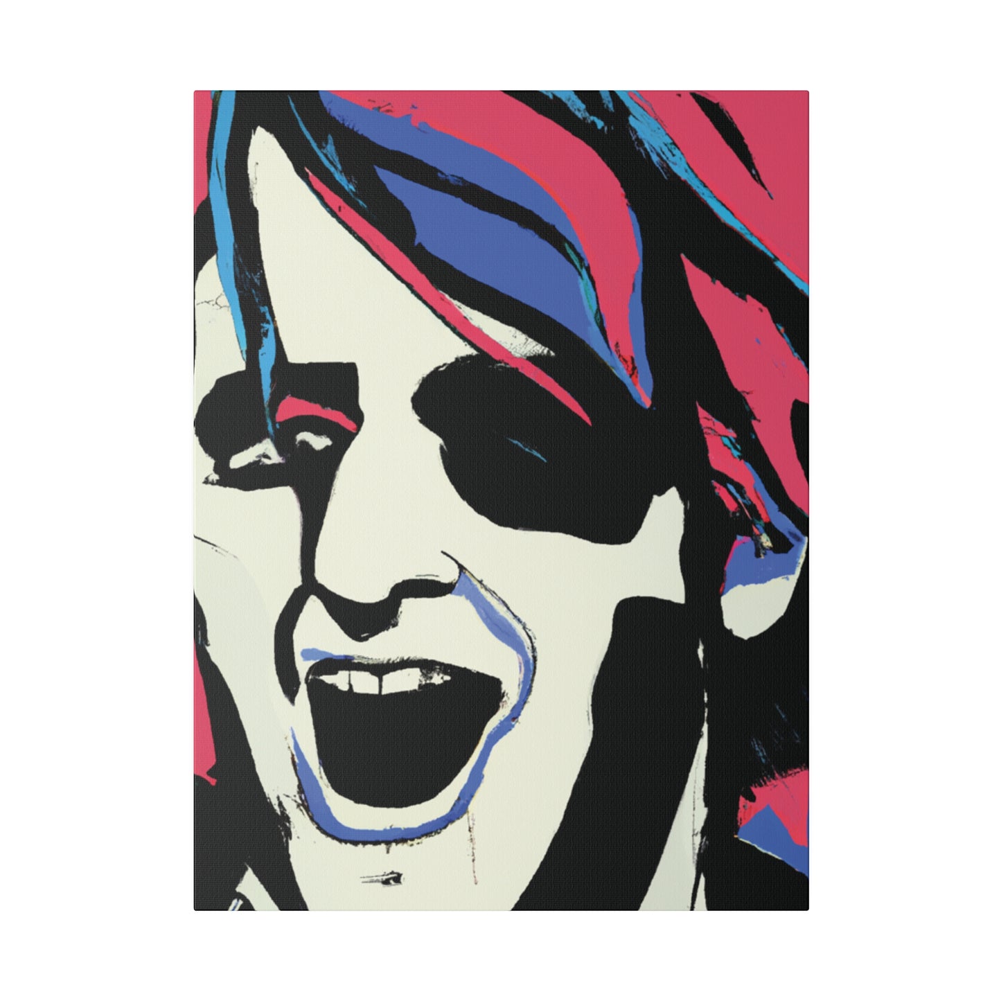 4318K - Rockstar Painting Print | Face | Abstract | Poster | Home Decor | Wall Art | Music Art | Canvas