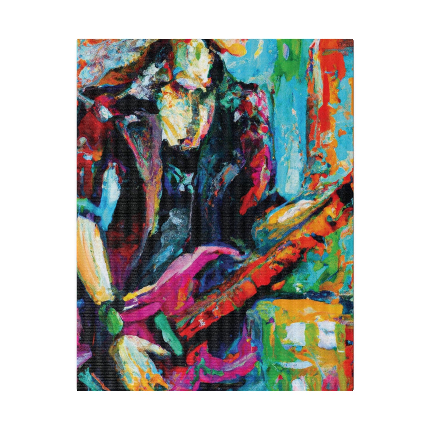 5003E - Rockstar Oil Painting Style Print | Poster | Home Decor | Wall Art | Music Art | Canvas