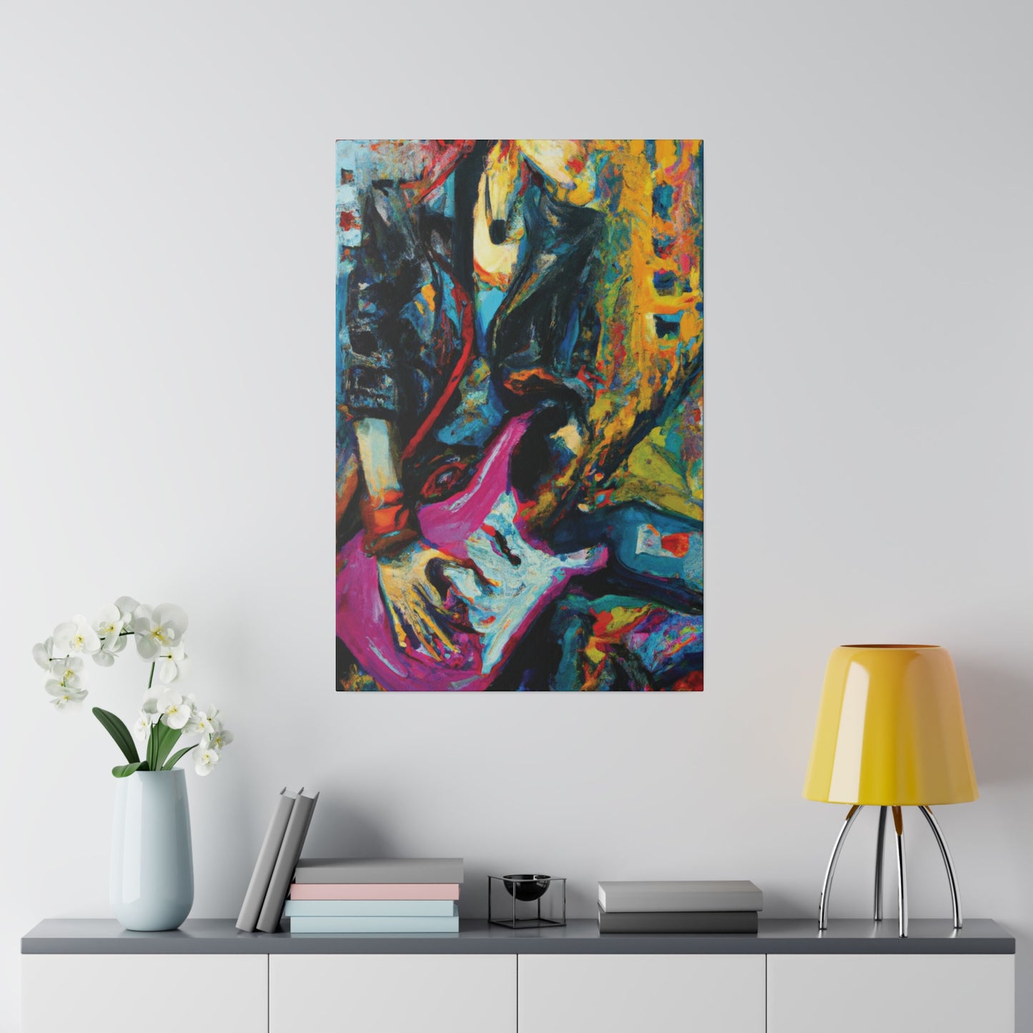 6873X - Rockstar Oil Painting Style Print | Poster | Home Decor | Wall Art | Music Art | Canvas