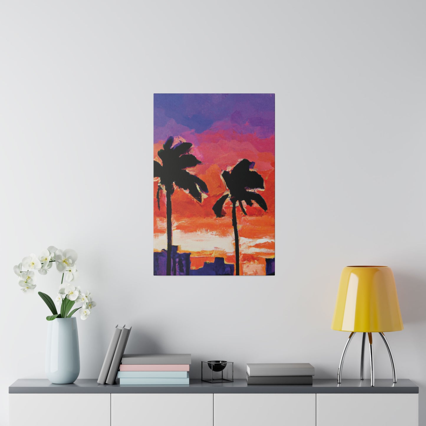 3243X - Miami Beach Sunset Painting Print | Miami | Beach | Sunset | Poster | Home Decor | Wall Art | Canvas