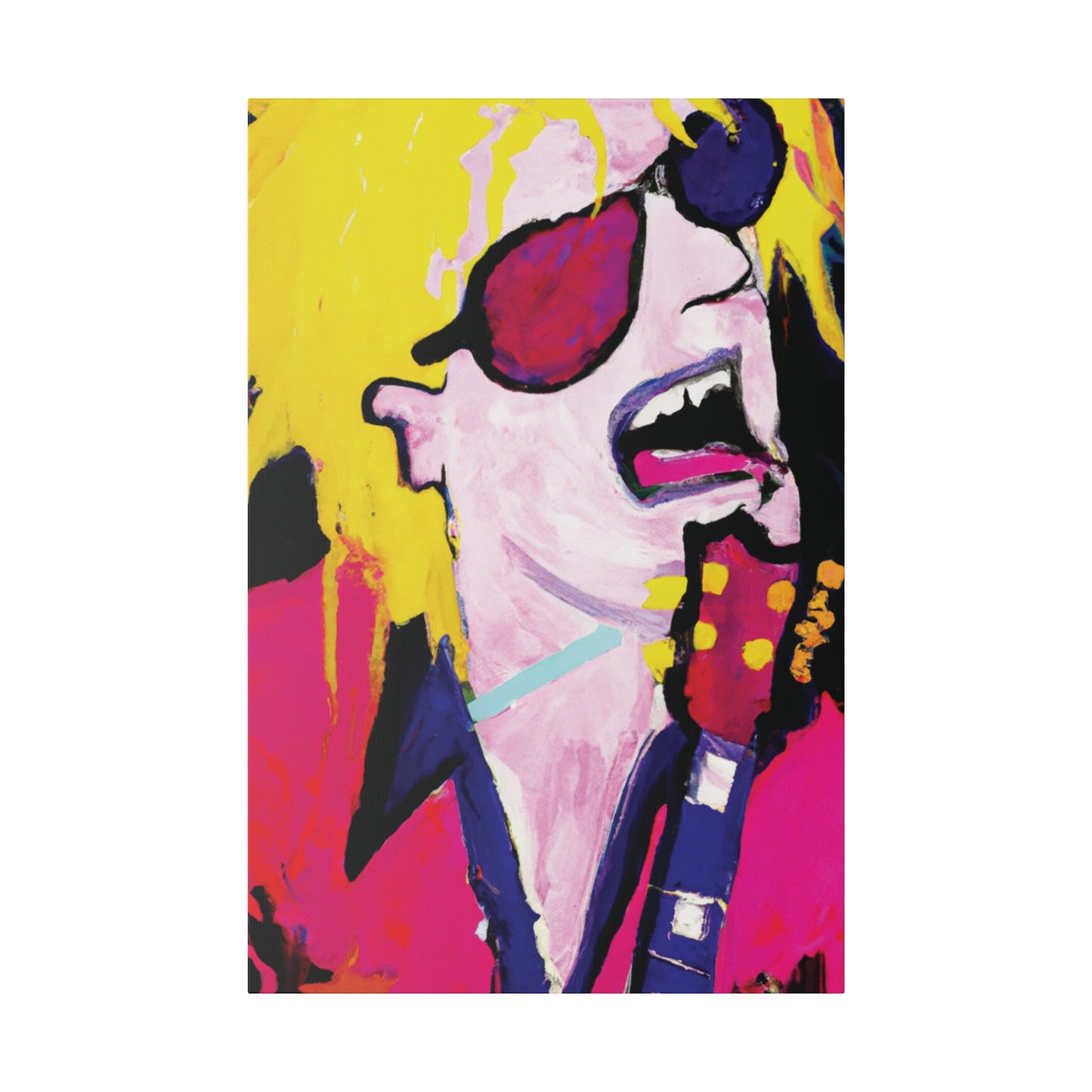 5843S - Rockstar Painting Print | Face | Abstract | Poster | Home Decor | Wall Art | Music Art | Canvas