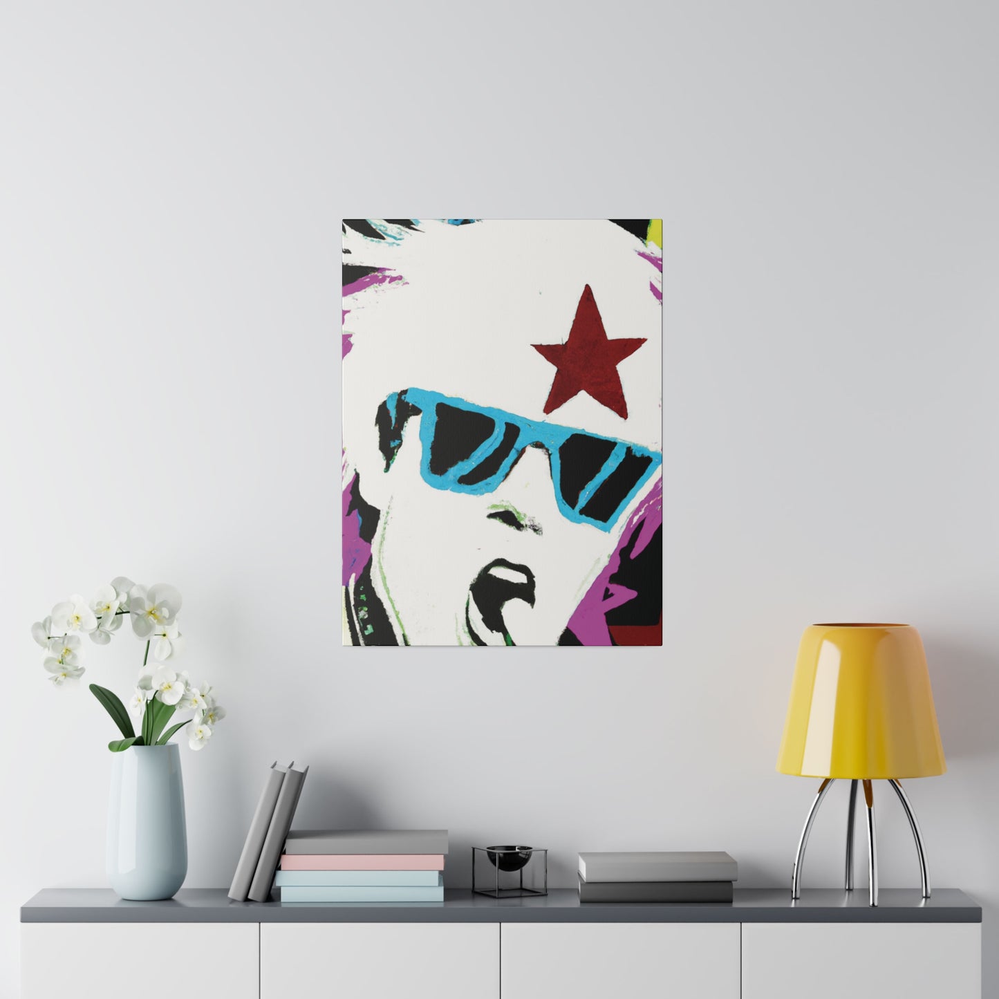 4850F - Rockstar Painting Print | Face | Abstract | Poster | Home Decor | Wall Art | Music Art | Canvas