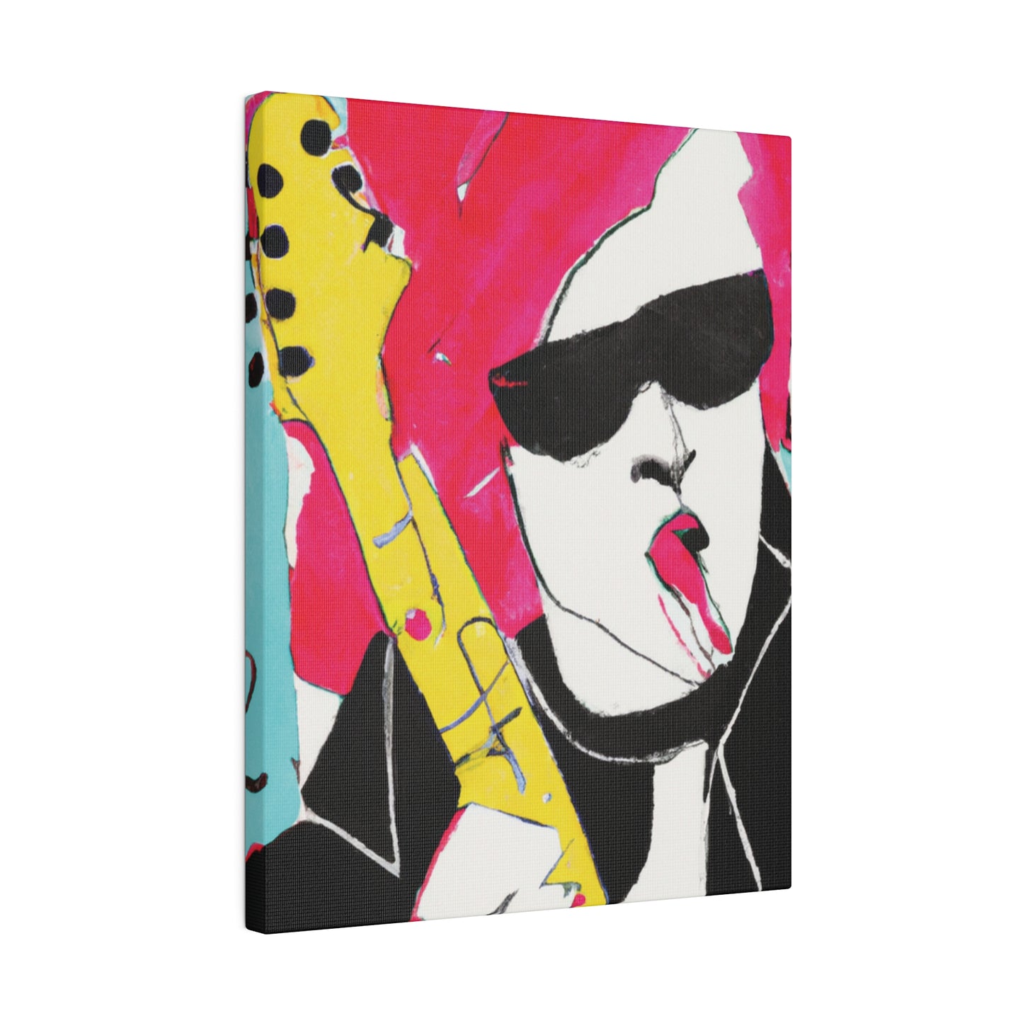 8791V - Rockstar Painting Print | Face | Abstract | Poster | Home Decor | Wall Art | Music Art | Canvas