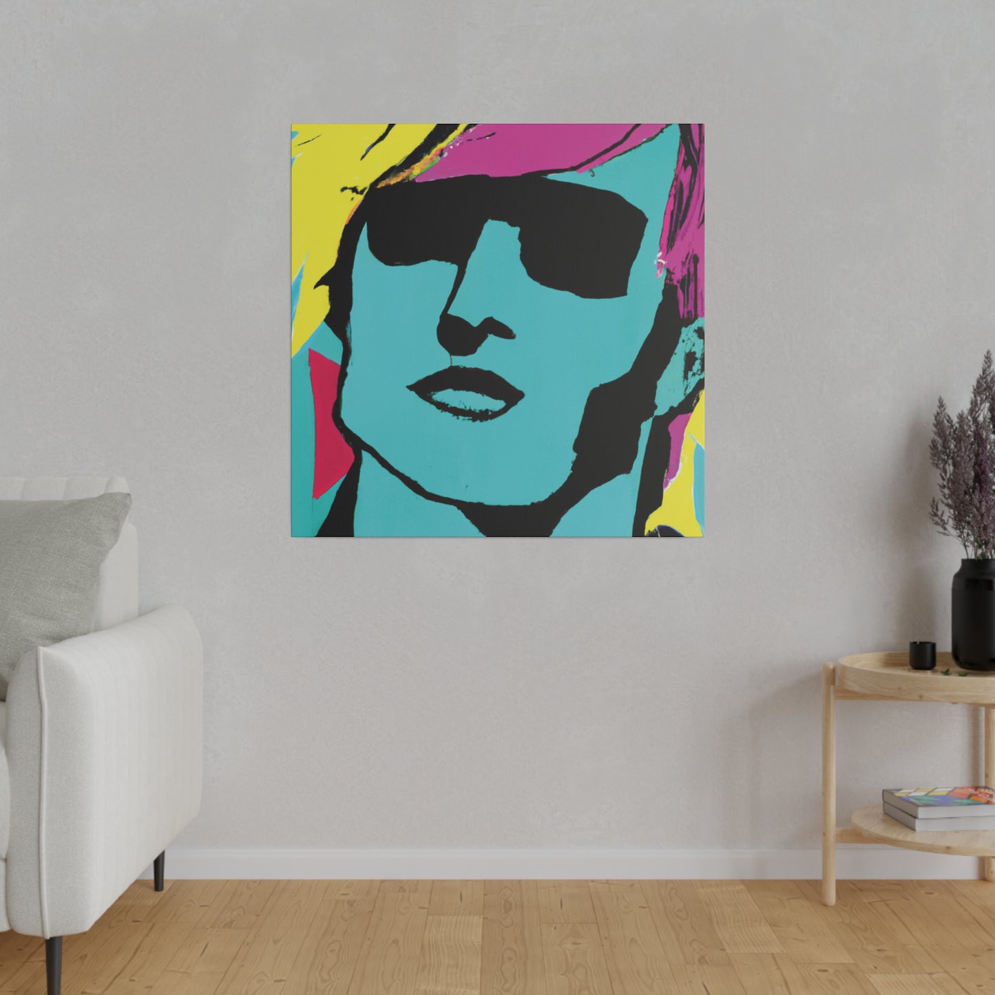 8753H - Rockstar Painting Print | Face | Abstract | Poster | Home Decor | Wall Art | Music Art | Canvas