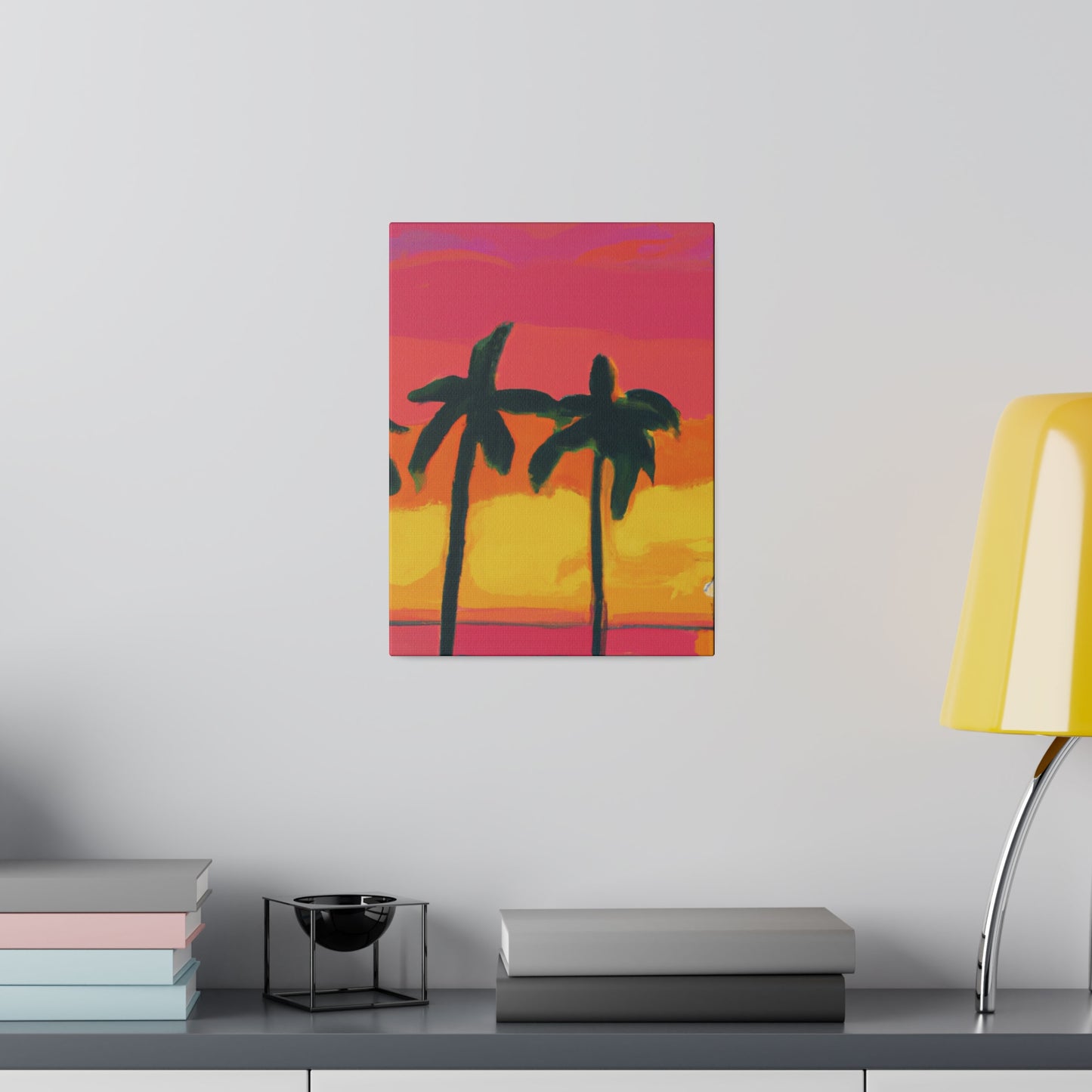 9642Q - Miami Beach Sunset Painting Print | Miami | Beach | Sunset | Poster | Home Decor | Wall Art | Canvas