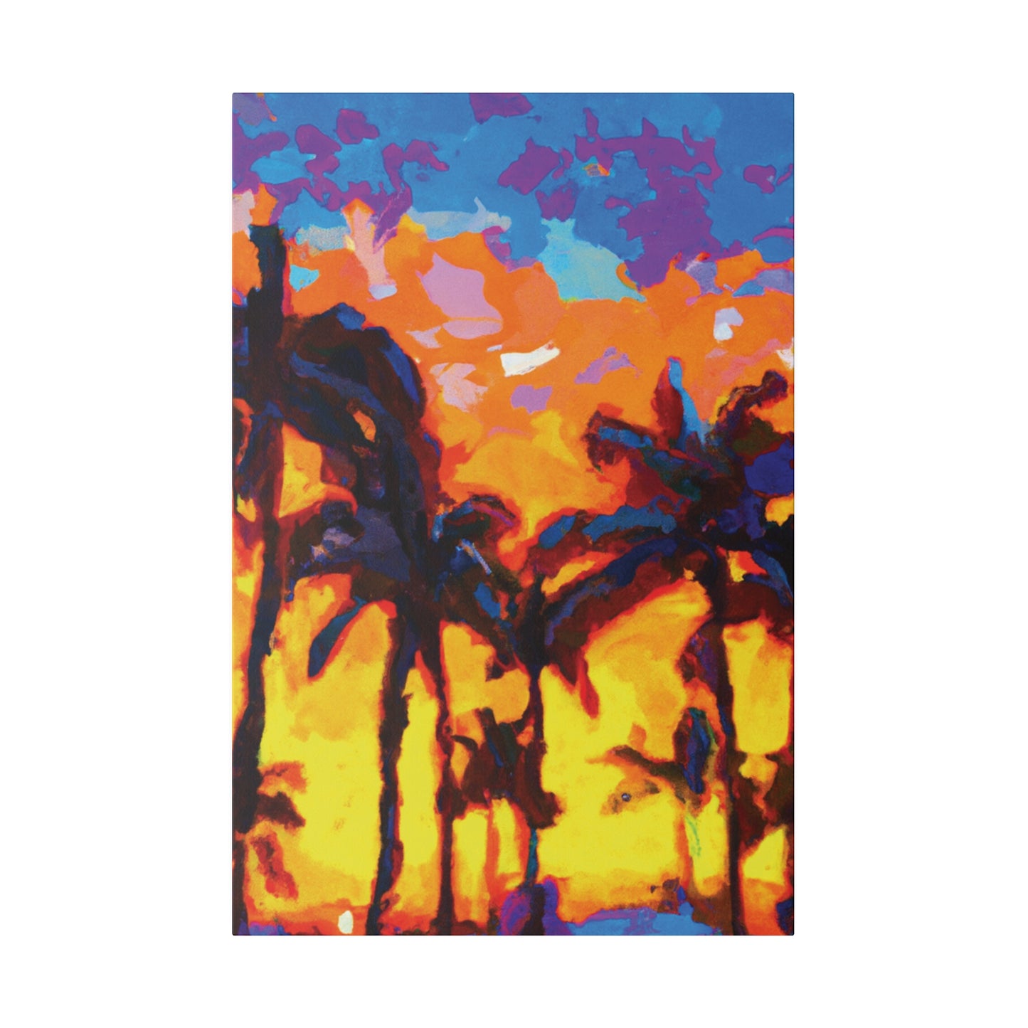 5533Y - Miami Beach Sunset Painting Print | Miami | Beach | Sunset | Poster | Home Decor | Wall Art | Canvas