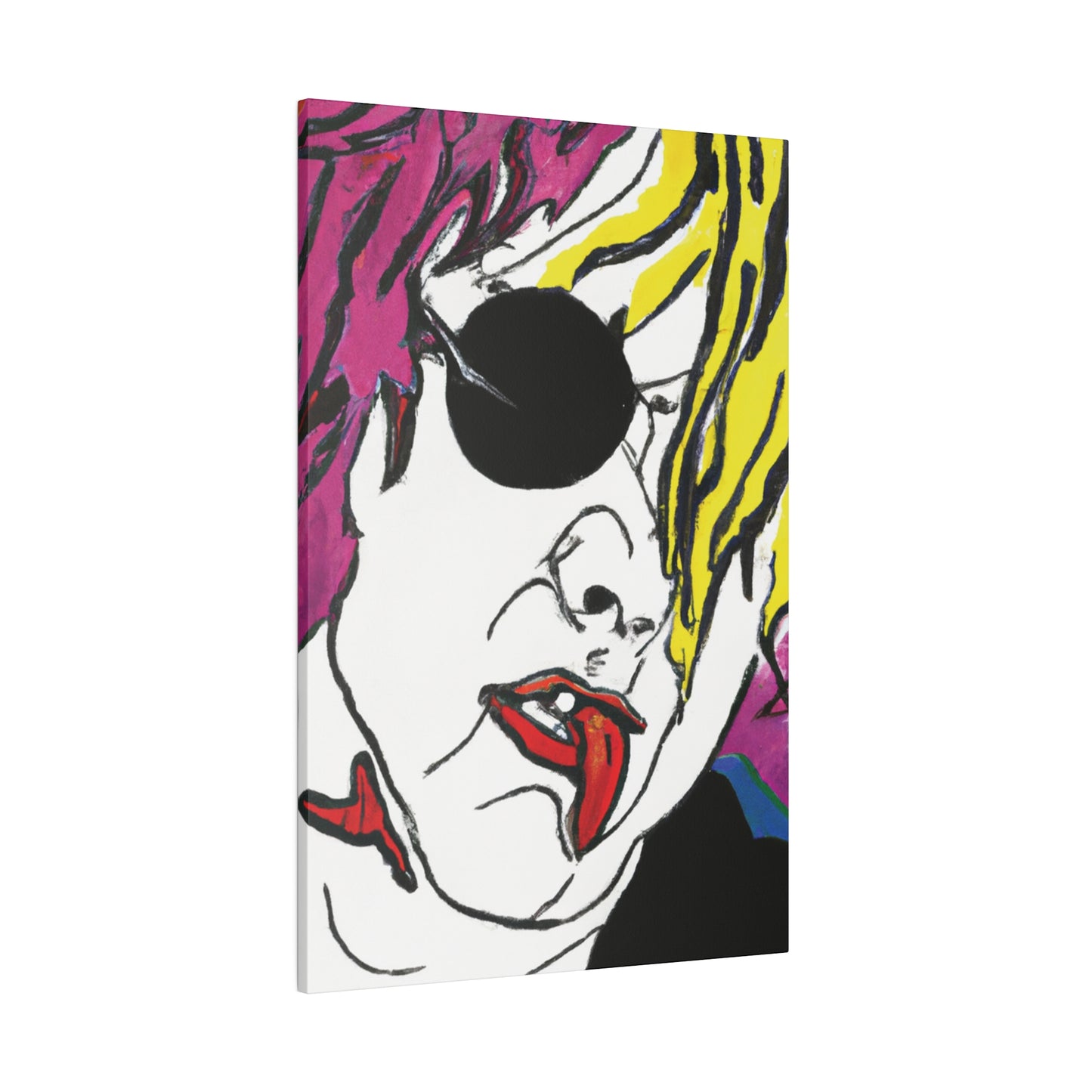 4249K - Rockstar Painting Print | Face | Abstract | Poster | Home Decor | Wall Art | Music Art | Canvas