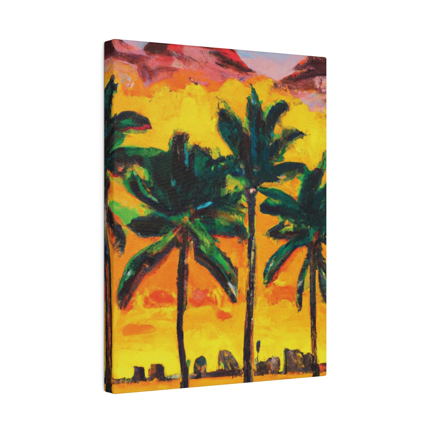 3622W - Miami Beach Sunset Painting Print | Miami | Beach | Sunset | Poster | Home Decor | Wall Art | Canvas