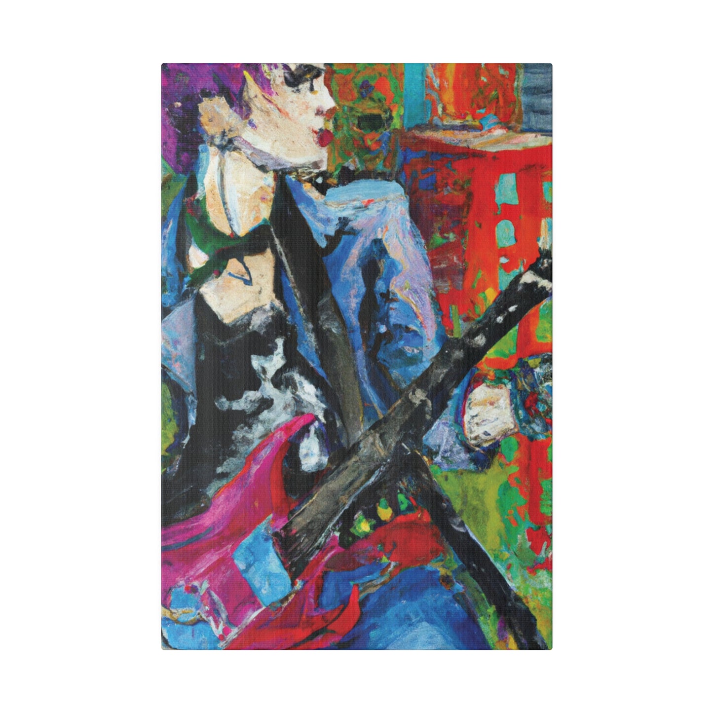 9194H - Rockstar Oil Painting Style Print | Poster | Home Decor | Wall Art | Music Art | Canvas