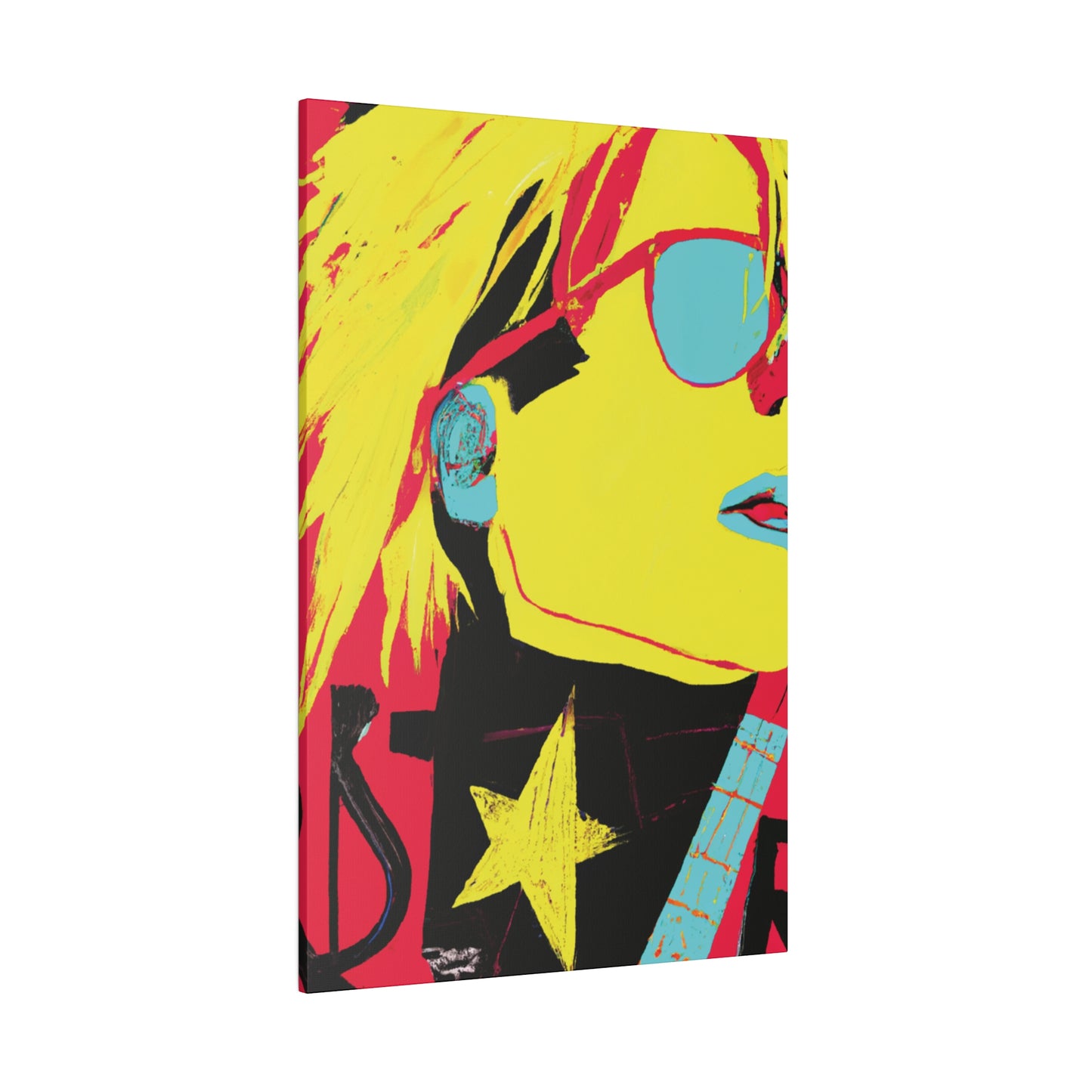 4925Q - Rockstar Painting Print | Face | Abstract | Poster | Home Decor | Wall Art | Music Art | Canvas