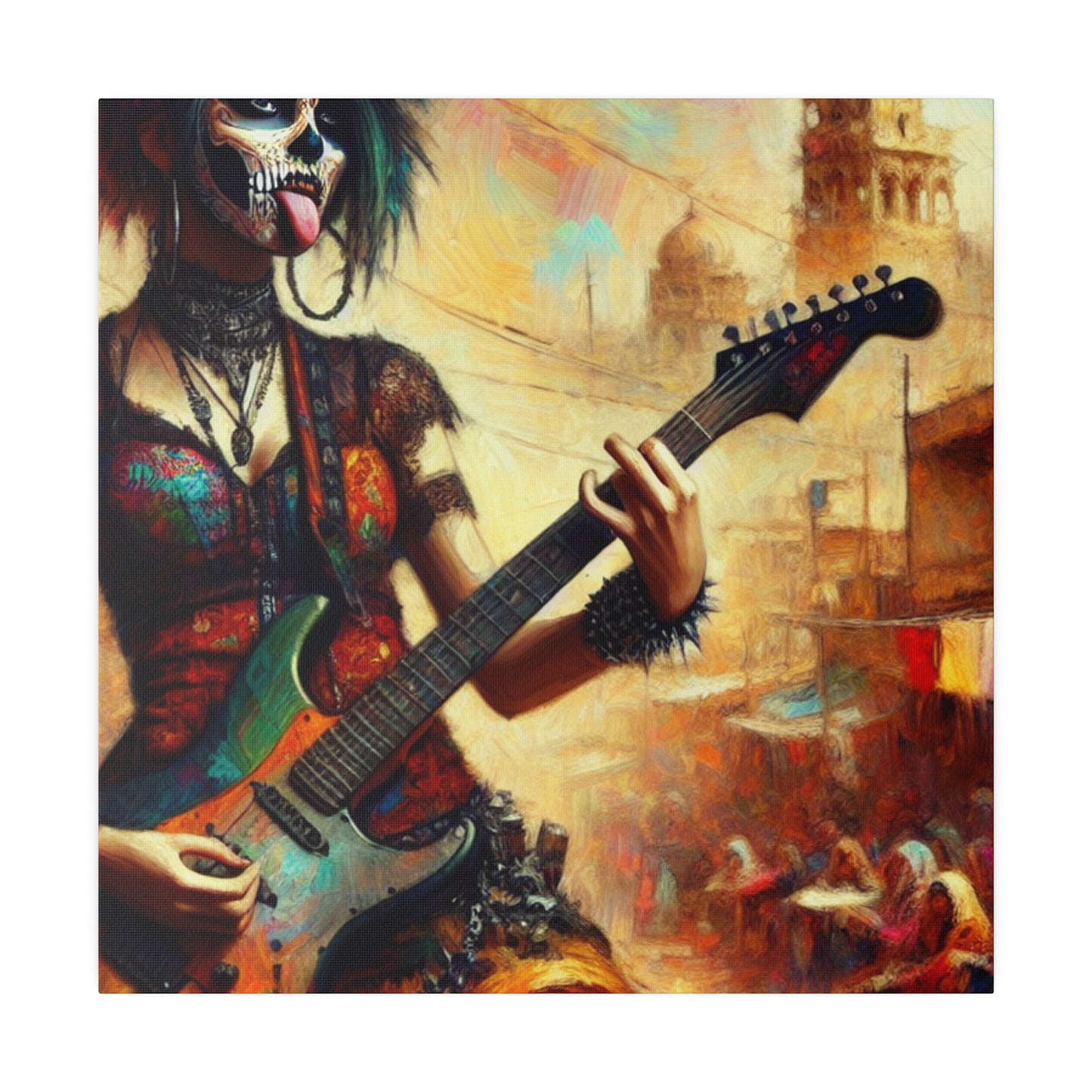 3752F - Rockstar Oil Painting Style Print | Poster | Home Decor | Wall Art | Music Art | Canvas