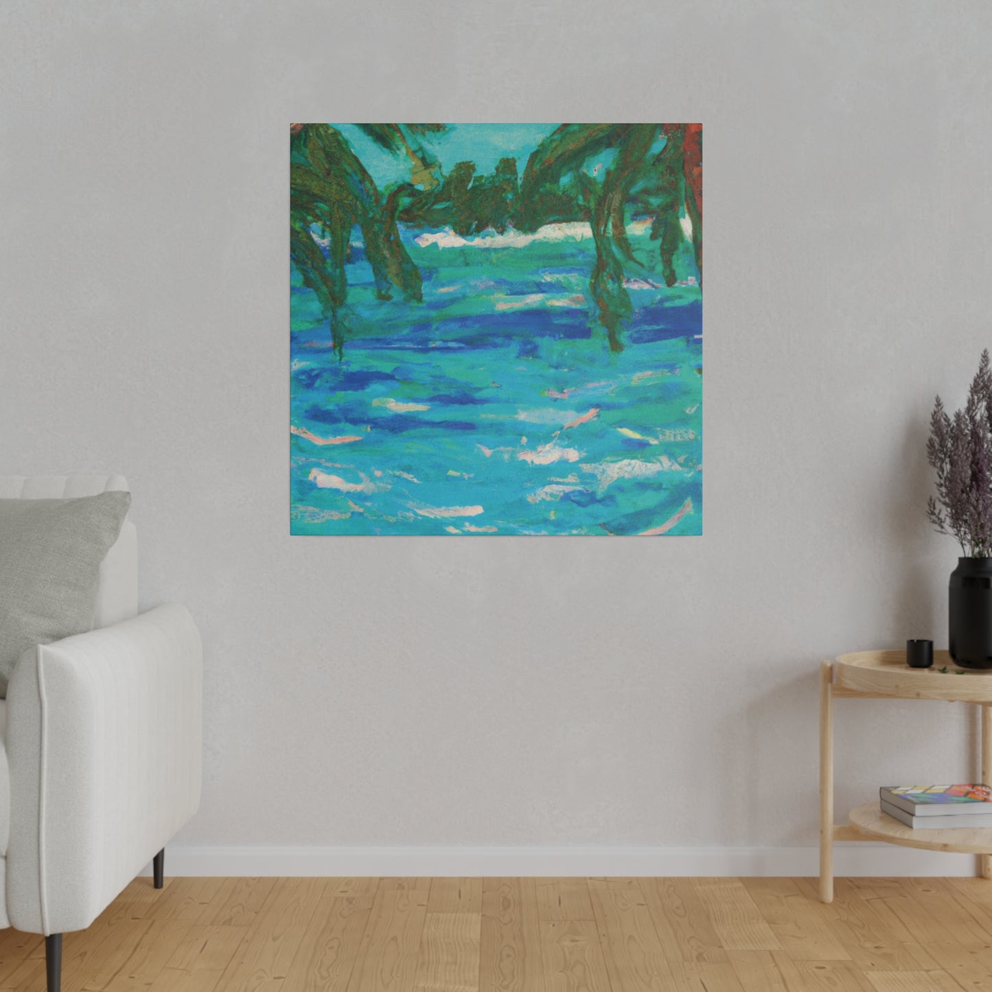 7482U - Bahamas Ocean Painting Print | Bahamas | Ocean | Beach | Poster | Home Decor | Wall Art | Canvas