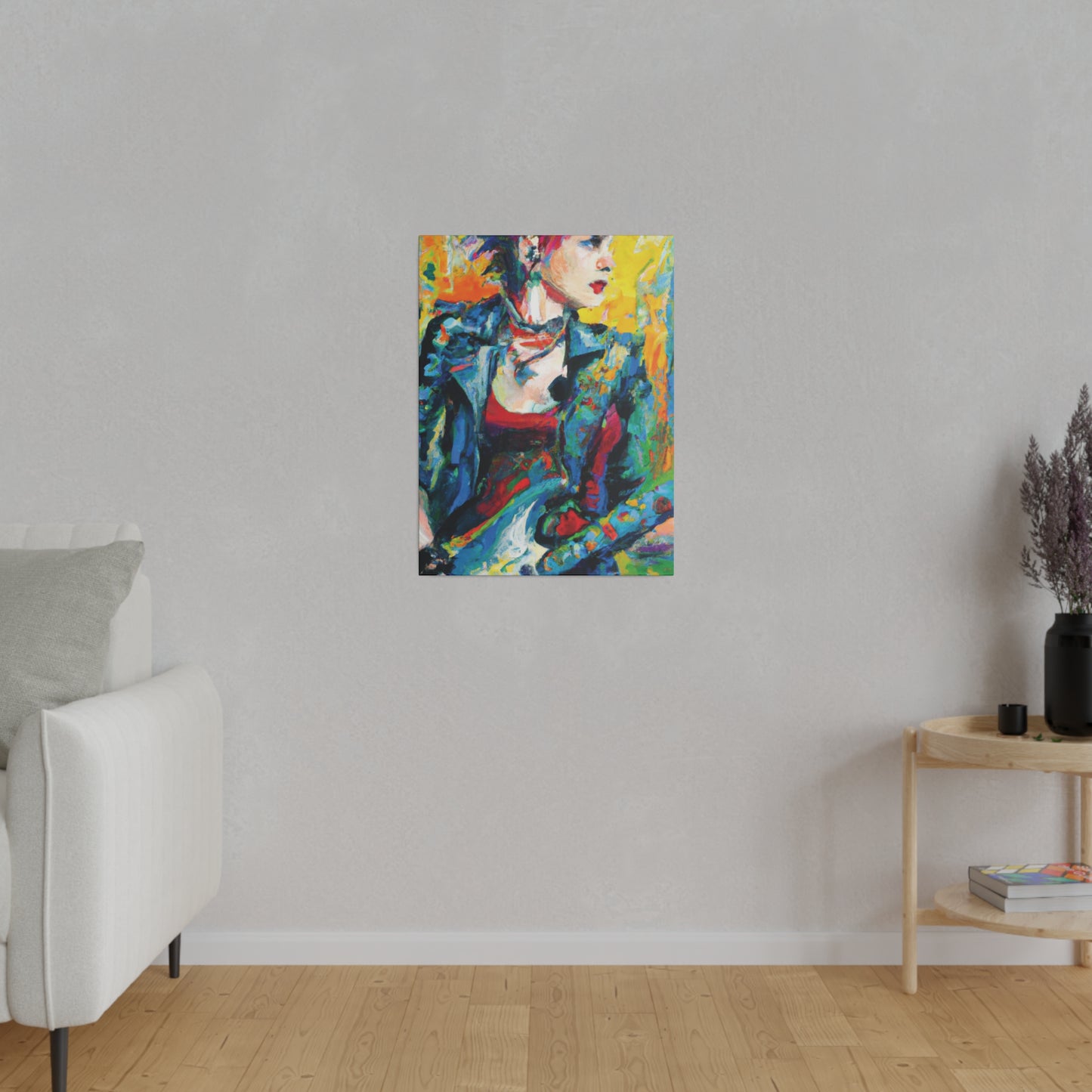9075K - Rockstar Oil Painting Style Print | Poster | Home Decor | Wall Art | Music Art | Canvas
