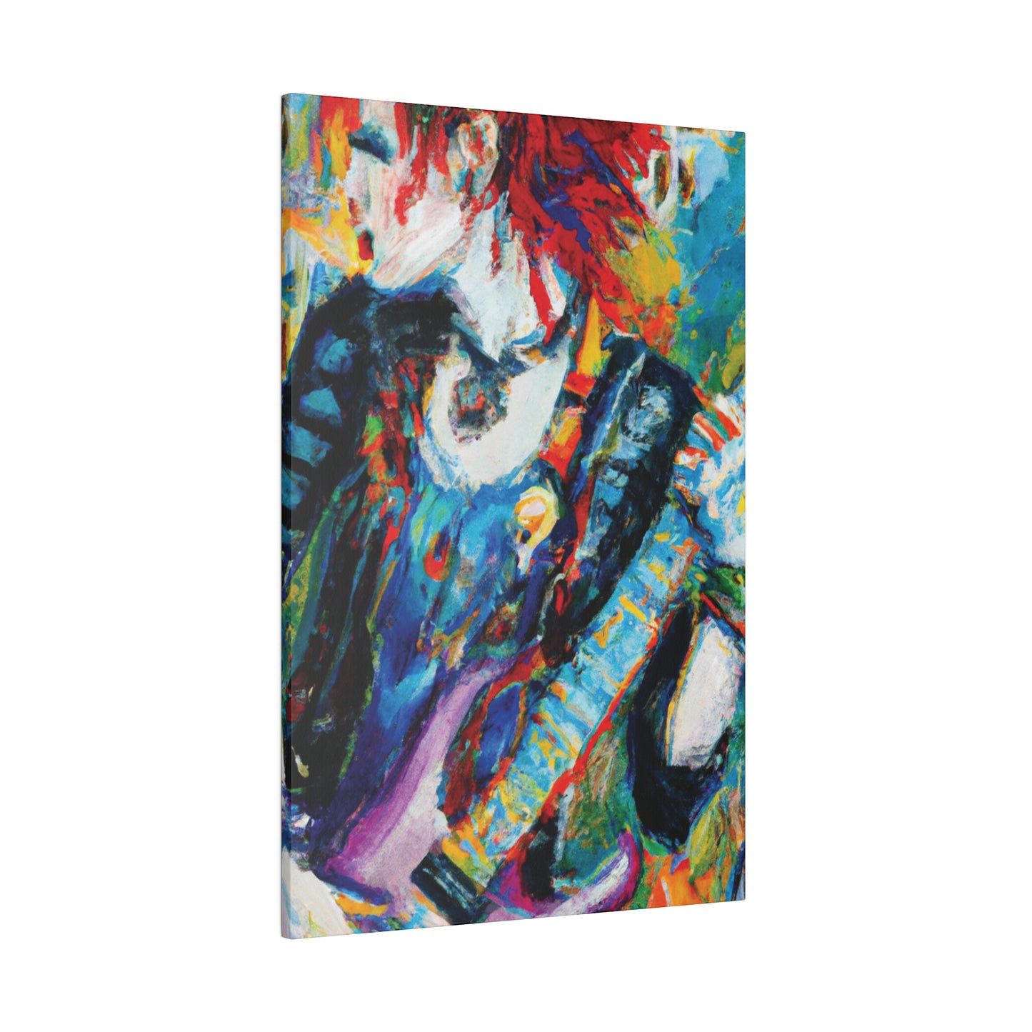 7458A - Rockstar Oil Painting Style Print | Poster | Home Decor | Wall Art | Music Art | Canvas