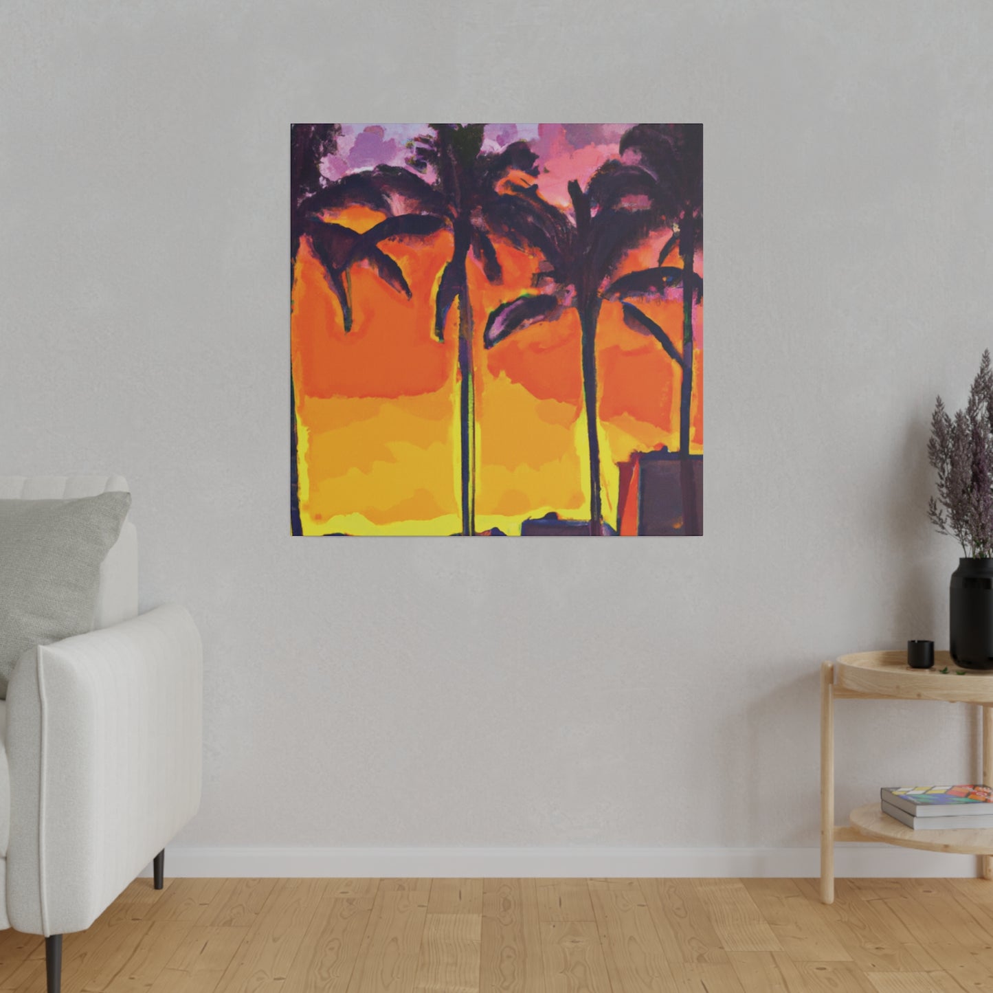 7392A - Miami Beach Sunset Painting Print | Miami | Beach | Sunset | Poster | Home Decor | Wall Art | Canvas