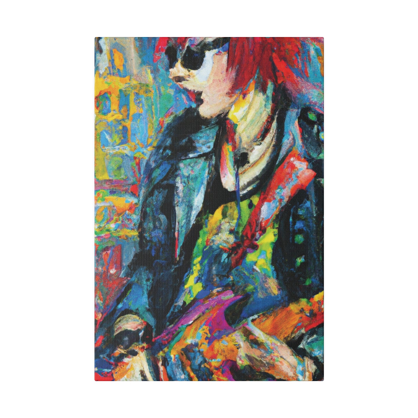 1754P - Rockstar Oil Painting Style Print | Poster | Home Decor | Wall Art | Music Art | Canvas