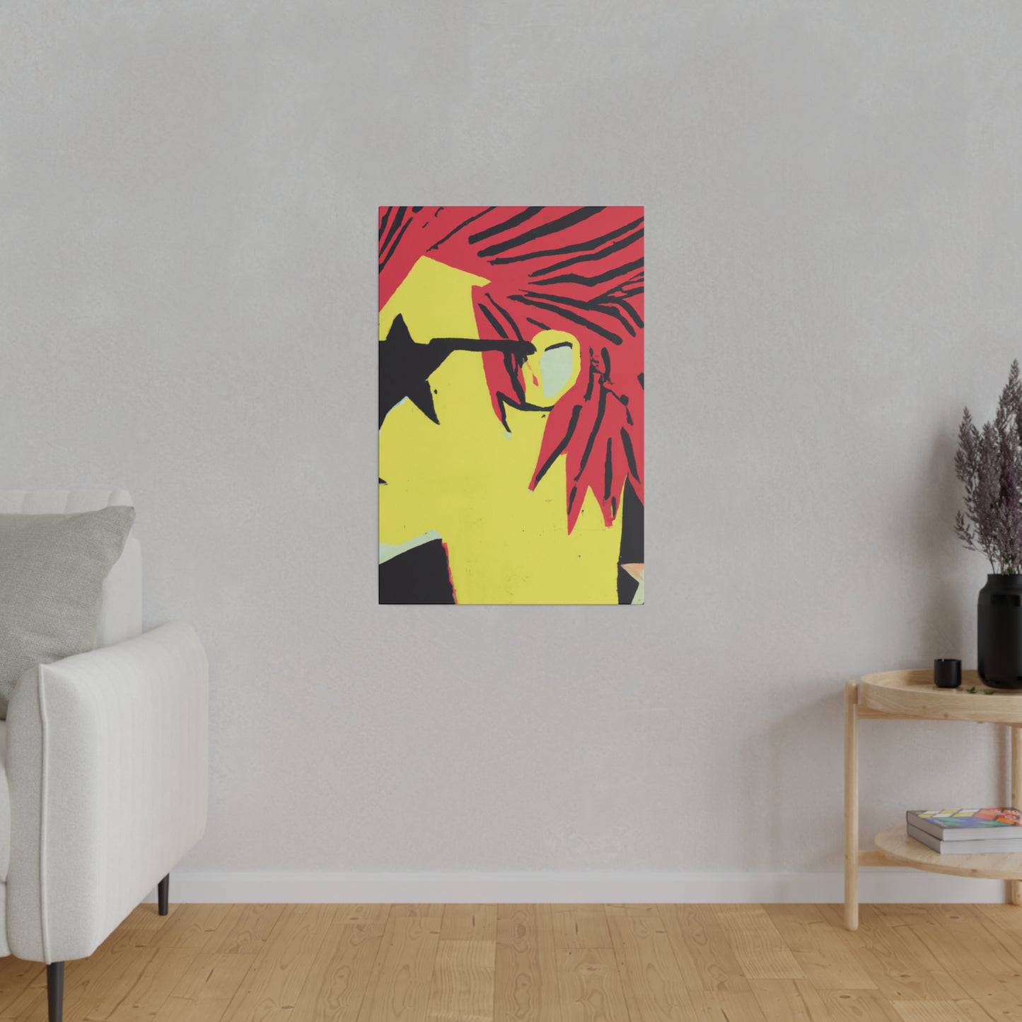 2724Q - Rockstar Painting Print | Face | Abstract | Poster | Home Decor | Wall Art | Music Art | Canvas