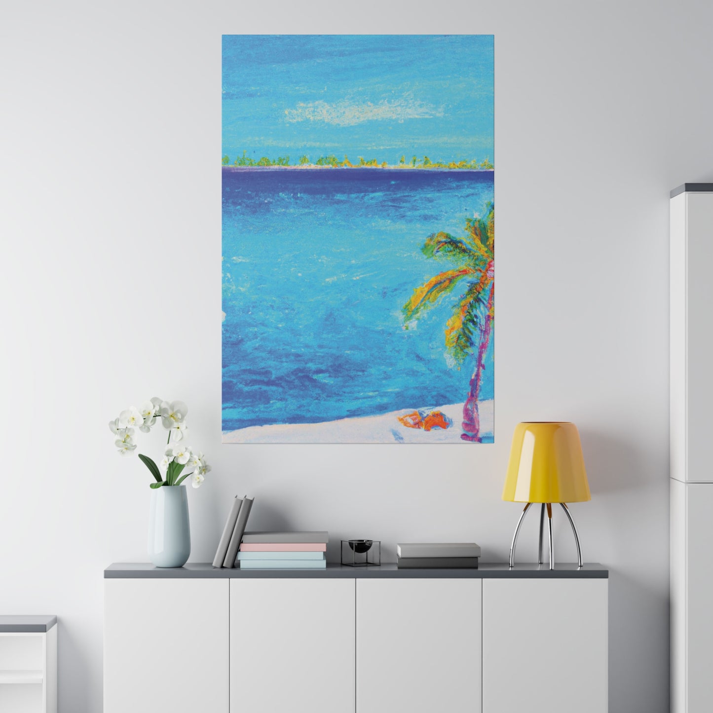 7666Q - Bahamas Ocean Painting Print | Bahamas | Ocean | Beach | Poster | Home Decor | Wall Art | Canvas