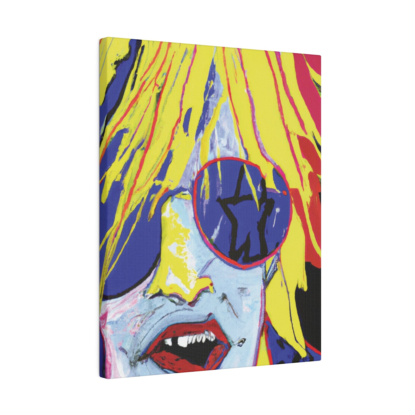 8742G - Rockstar Painting Print | Face | Abstract | Poster | Home Decor | Wall Art | Music Art | Canvas