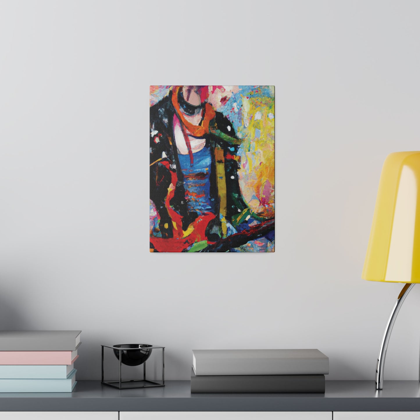 3151J - Rockstar Oil Painting Style Print | Poster | Home Decor | Wall Art | Music Art | Canvas