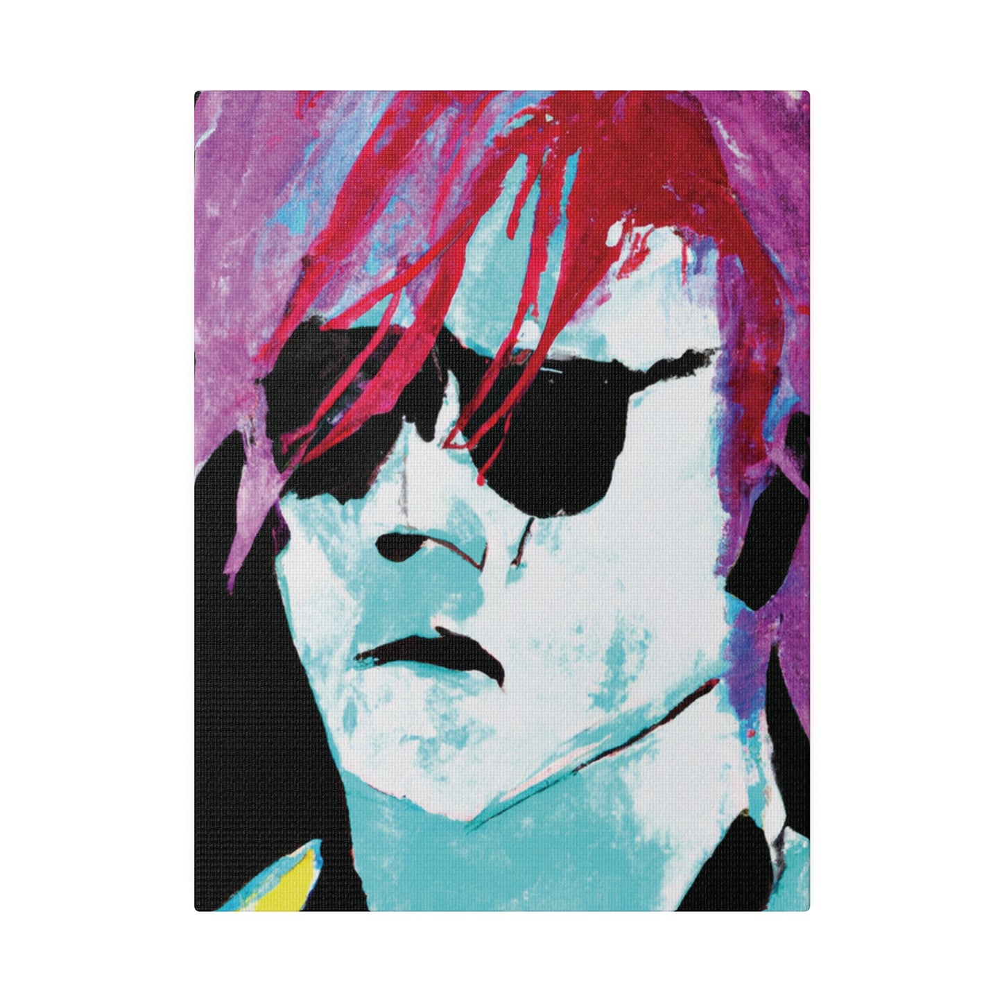 414V - Rockstar Painting Print | Face | Abstract | Poster | Home Decor | Wall Art | Music Art | Canvas