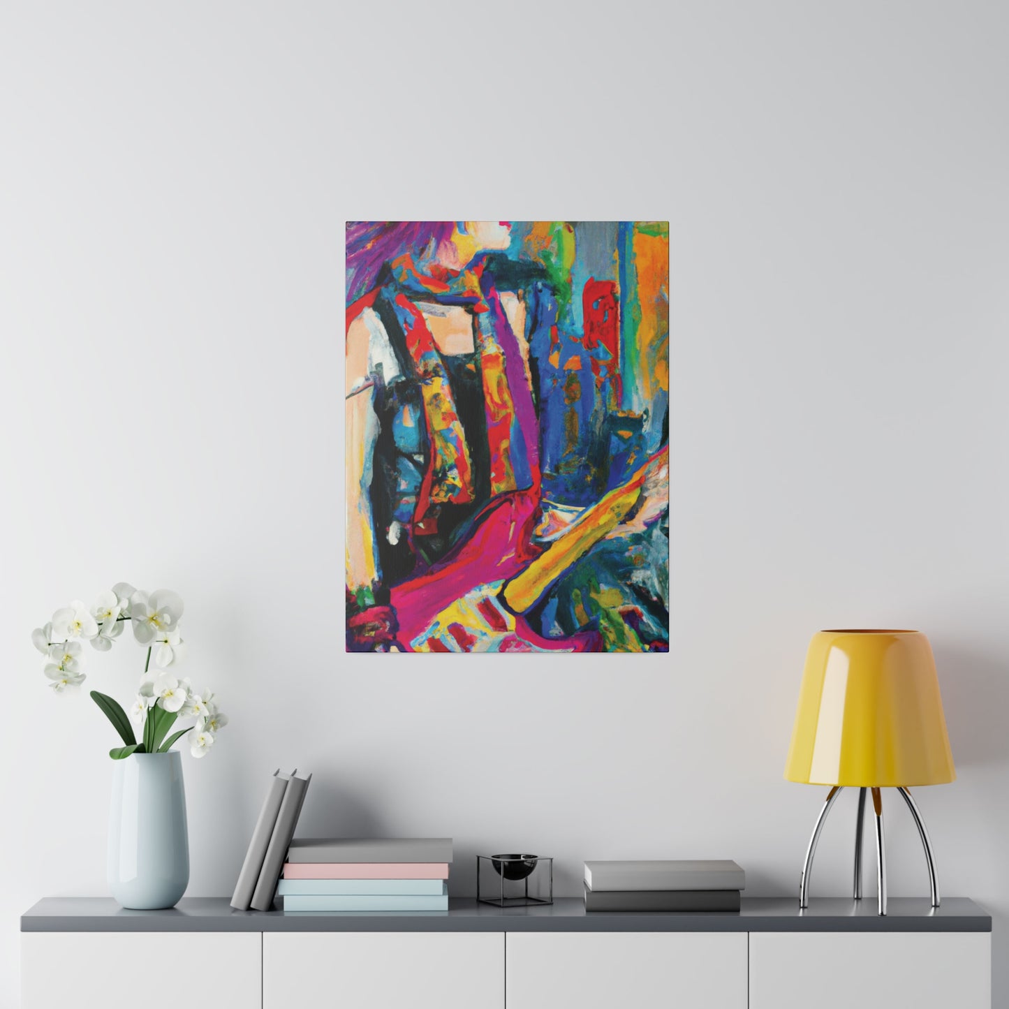 9798G - Rockstar Oil Painting Style Print | Poster | Home Decor | Wall Art | Music Art | Canvas