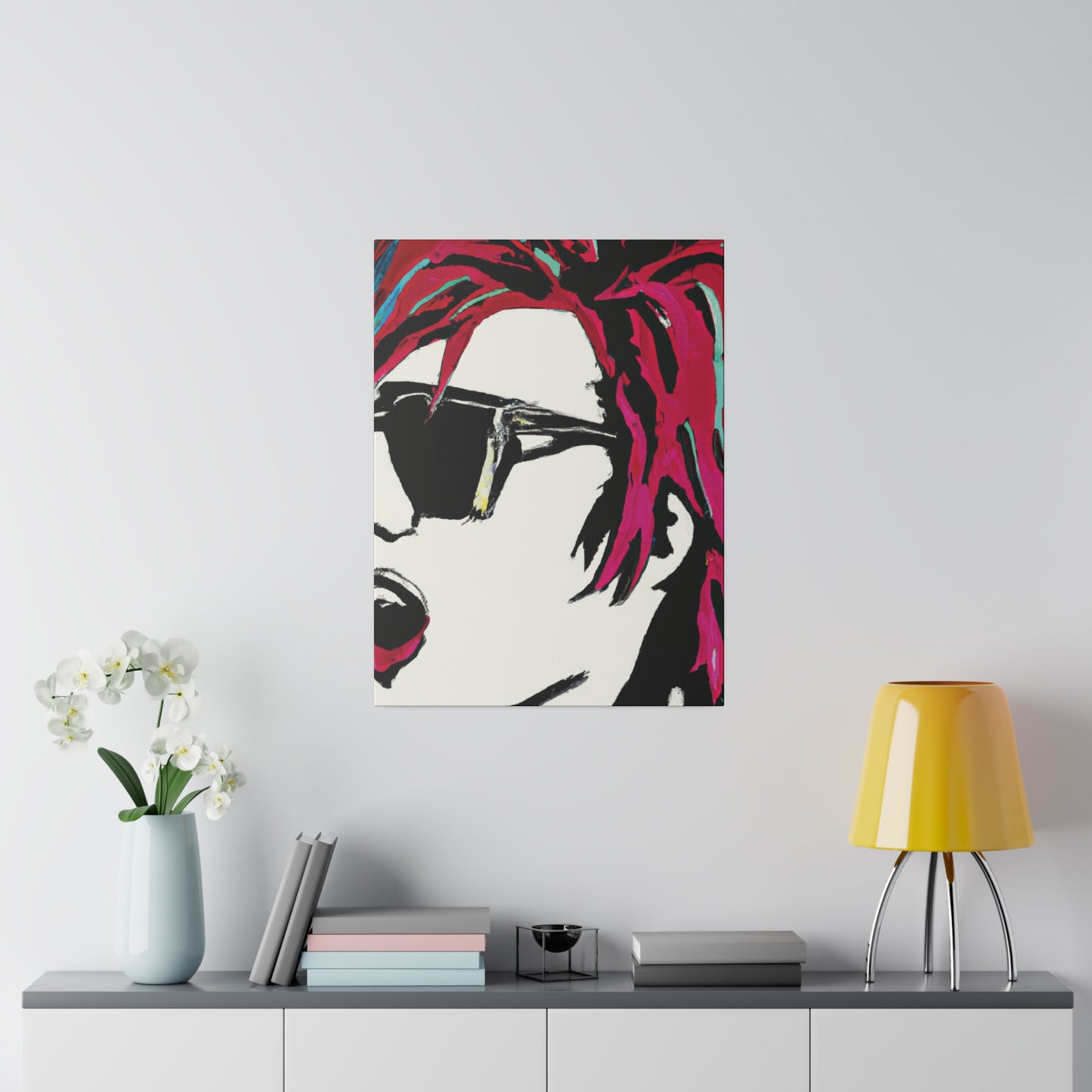 7835B - Rockstar Painting Print | Face | Abstract | Poster | Home Decor | Wall Art | Music Art | Canvas