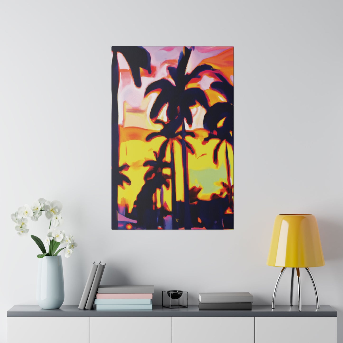 8254X - Miami Beach Sunset Painting Print | Miami | Beach | Sunset | Poster | Home Decor | Wall Art | Canvas