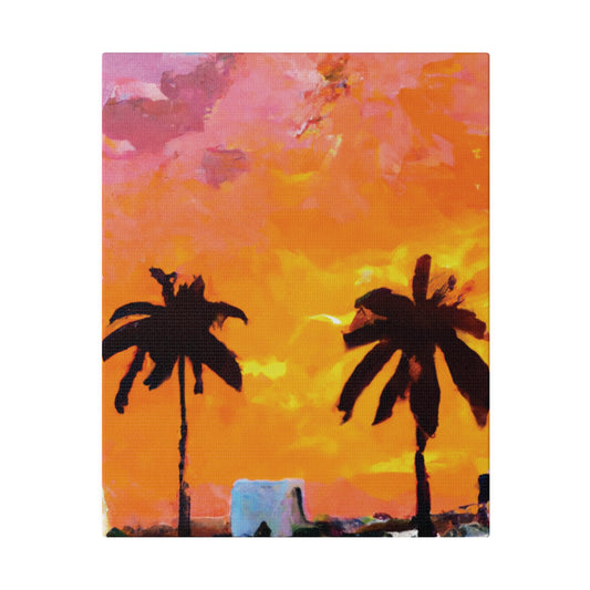 2759A - Miami Beach Sunset Painting Print | Miami | Beach | Sunset | Poster | Home Decor | Wall Art | Canvas