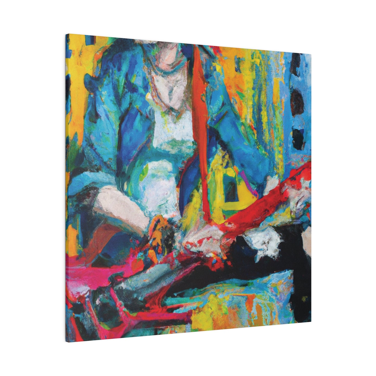 845K - Rockstar Oil Painting Style Print | Poster | Home Decor | Wall Art | Music Art | Canvas