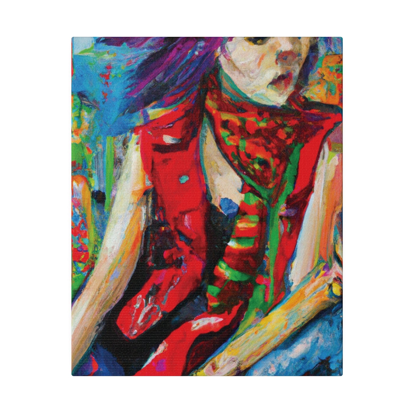 6732Q - Rockstar Oil Painting Style Print | Poster | Home Decor | Wall Art | Music Art | Canvas