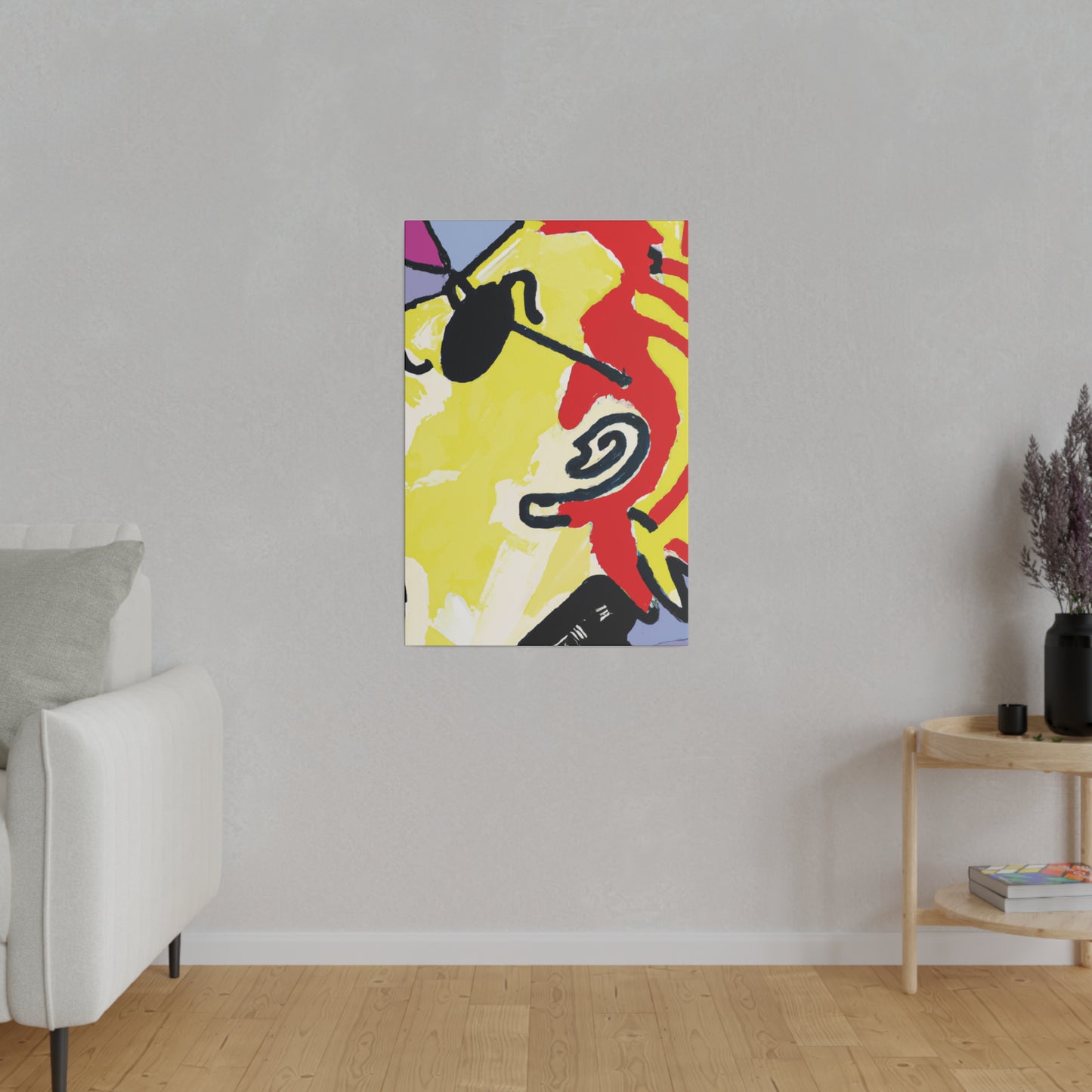 8491Z - Rockstar Painting Print | Face | Abstract | Poster | Home Decor | Wall Art | Music Art | Canvas