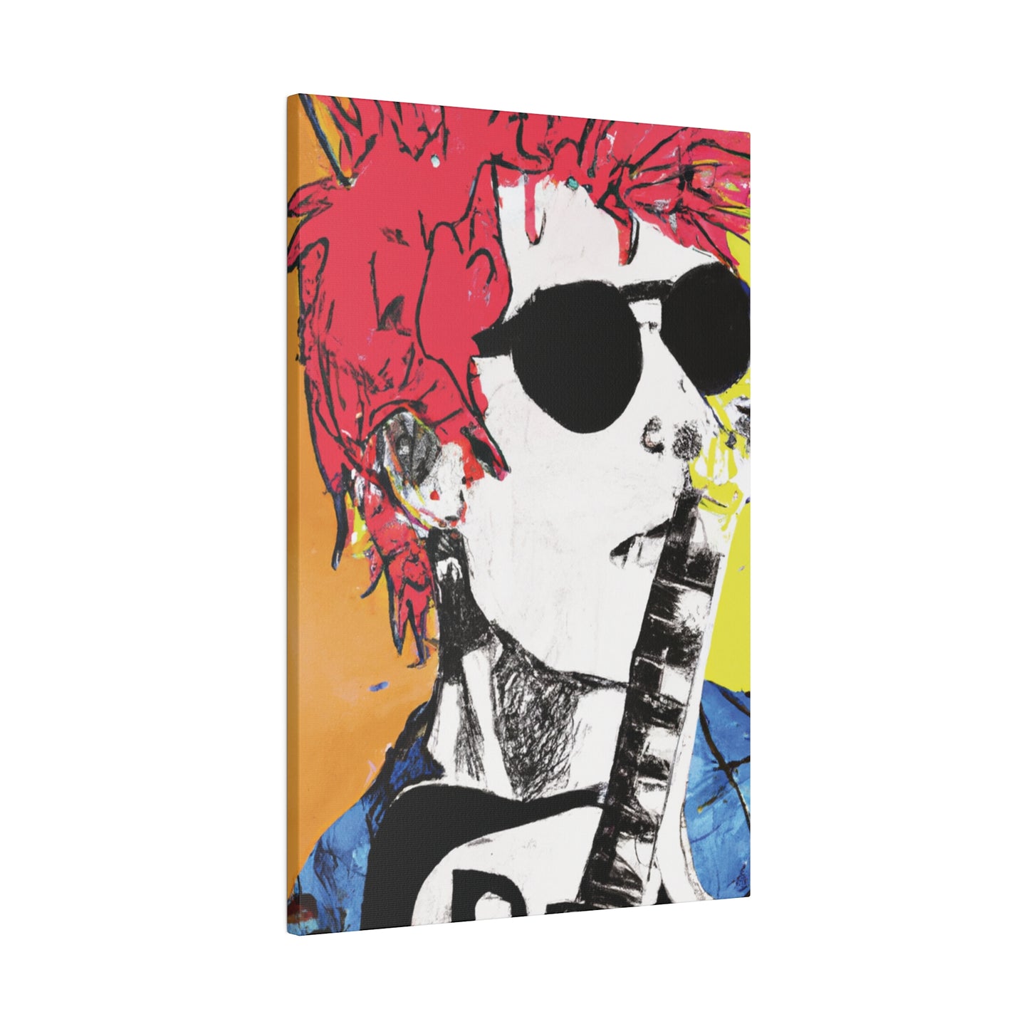 8995T - Rockstar Painting Print | Face | Abstract | Poster | Home Decor | Wall Art | Music Art | Canvas
