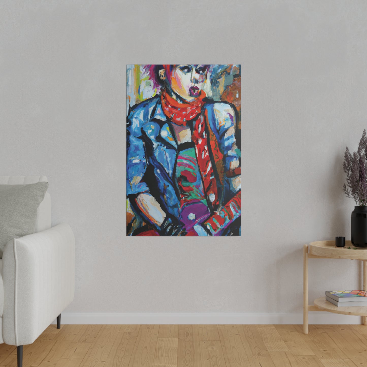 8142T - Rockstar Oil Painting Style Print | Poster | Home Decor | Wall Art | Music Art | Canvas