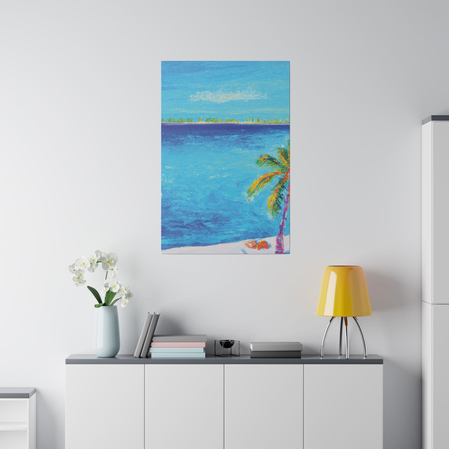 7666Q - Bahamas Ocean Painting Print | Bahamas | Ocean | Beach | Poster | Home Decor | Wall Art | Canvas