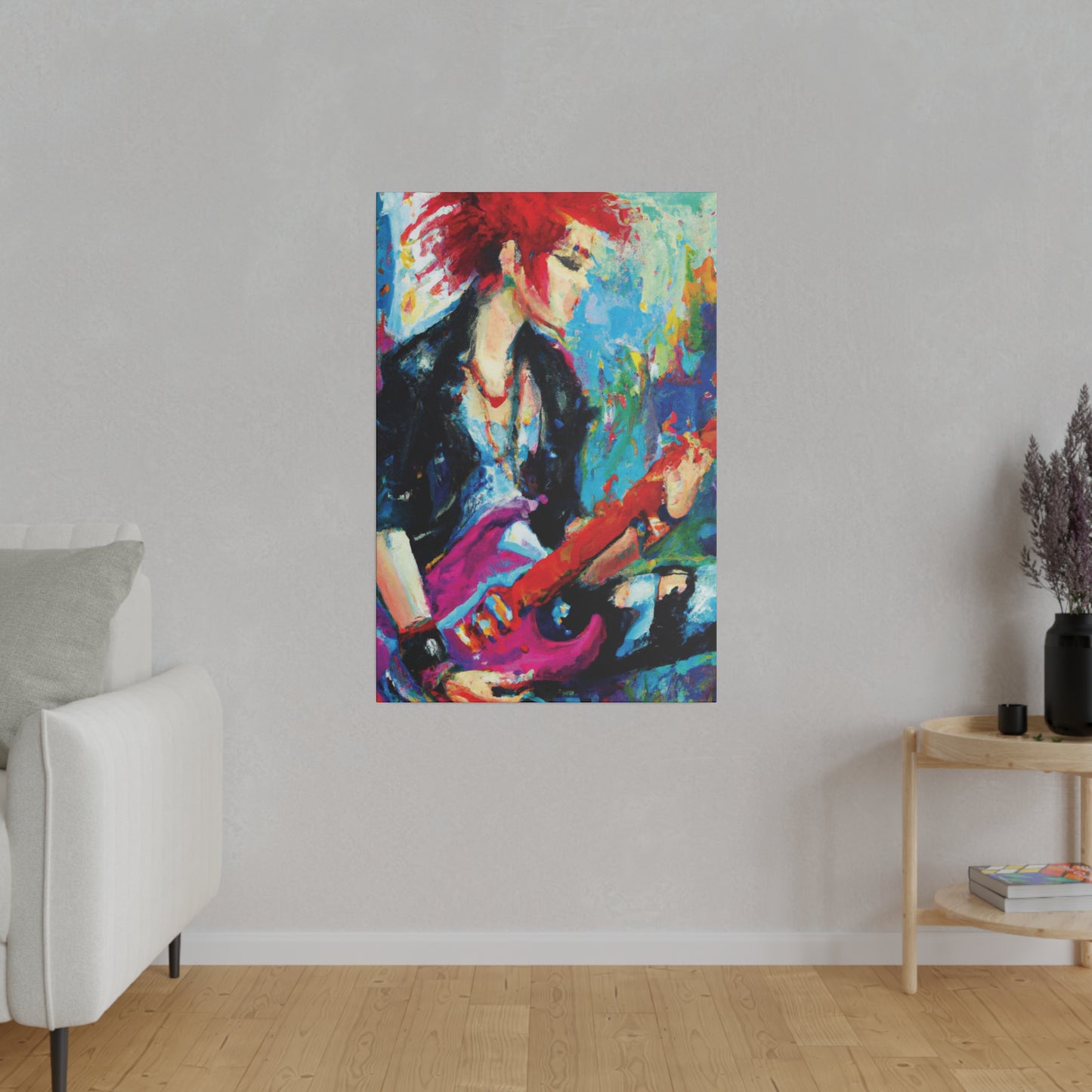 6476F - Rockstar Oil Painting Style Print | Poster | Home Decor | Wall Art | Music Art | Canvas