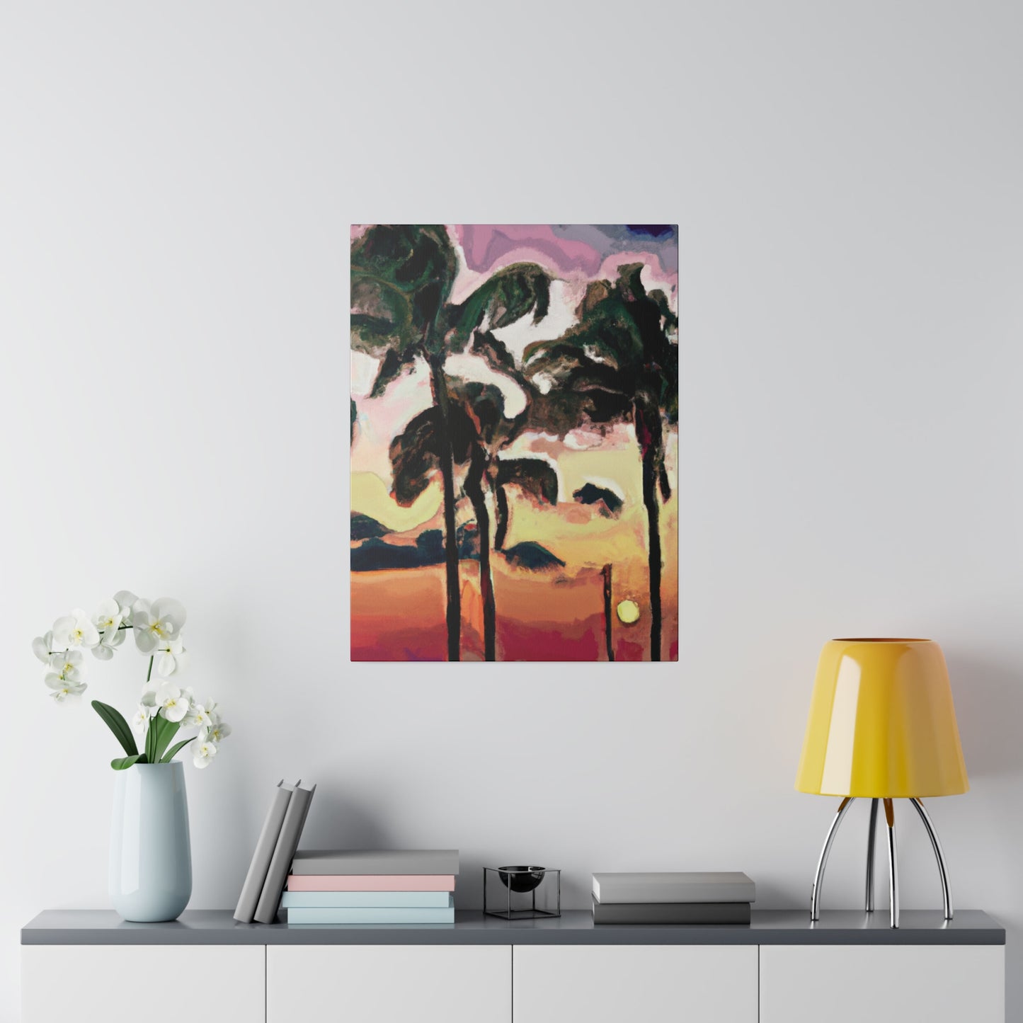 8274F - Miami Beach Sunset Painting Print | Miami | Beach | Sunset | Poster | Home Decor | Wall Art | Canvas