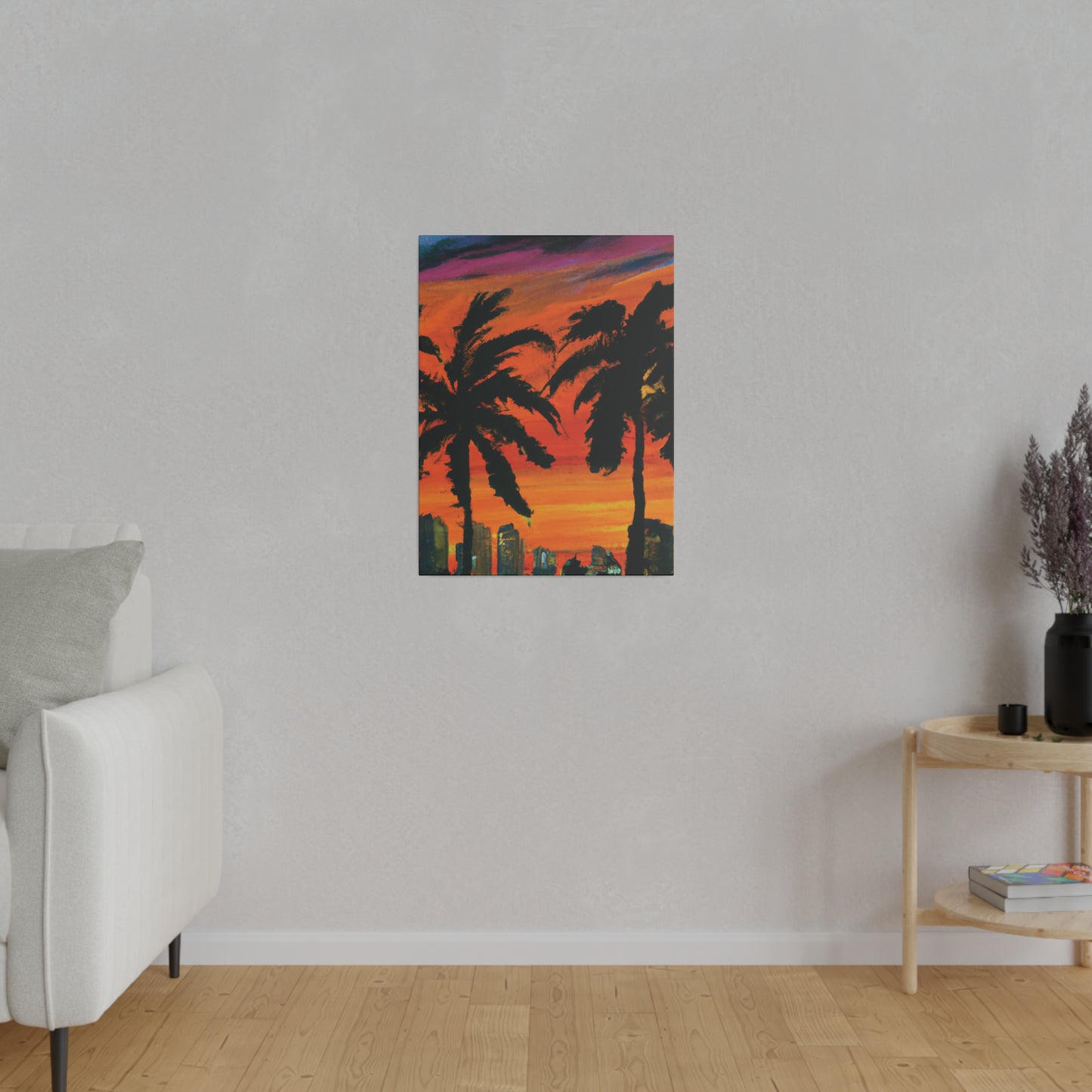 3294V - Miami Beach Sunset Painting Print | Miami | Beach | Sunset | Poster | Home Decor | Wall Art | Canvas