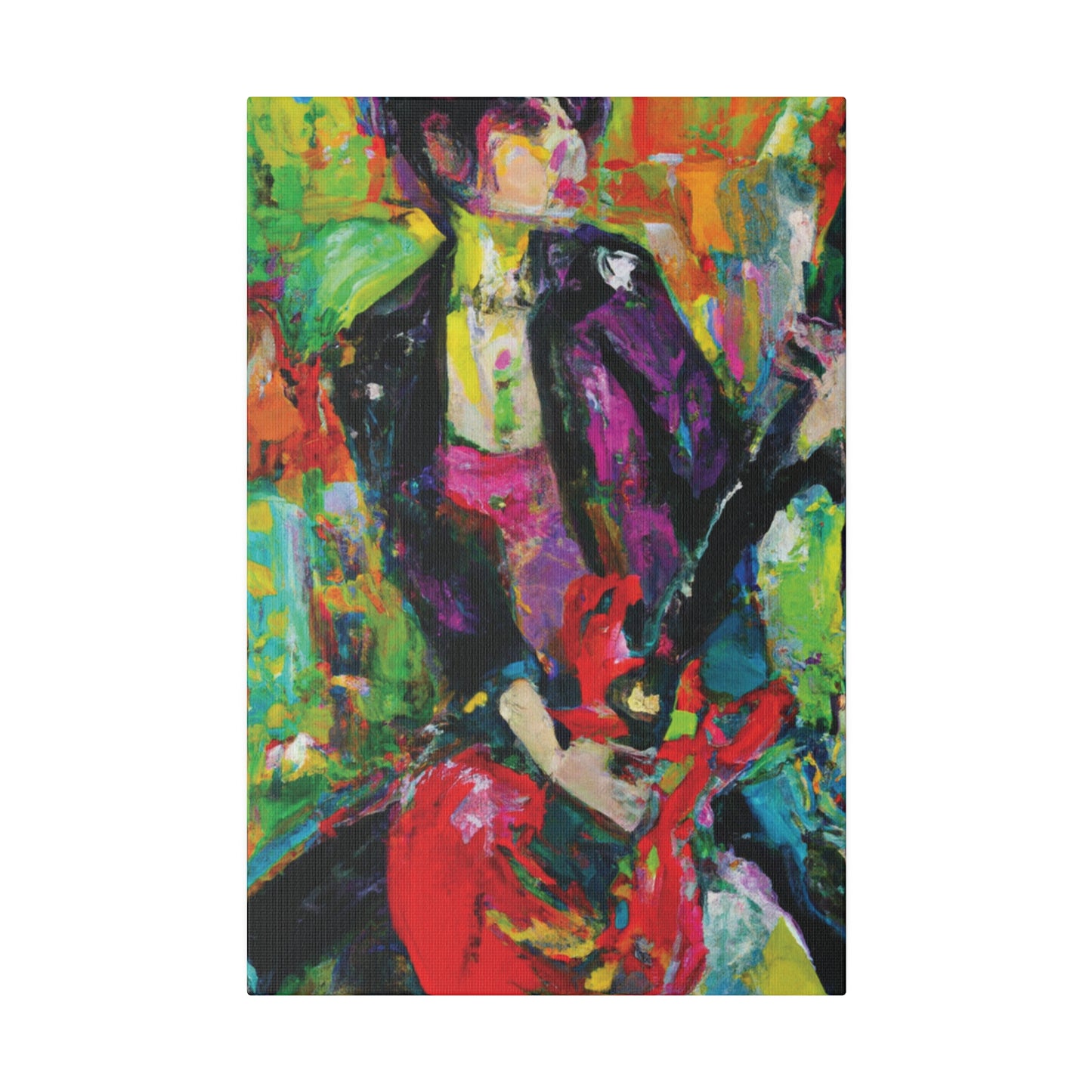 323O - Rockstar Oil Painting Style Print | Poster | Home Decor | Wall Art | Music Art | Canvas