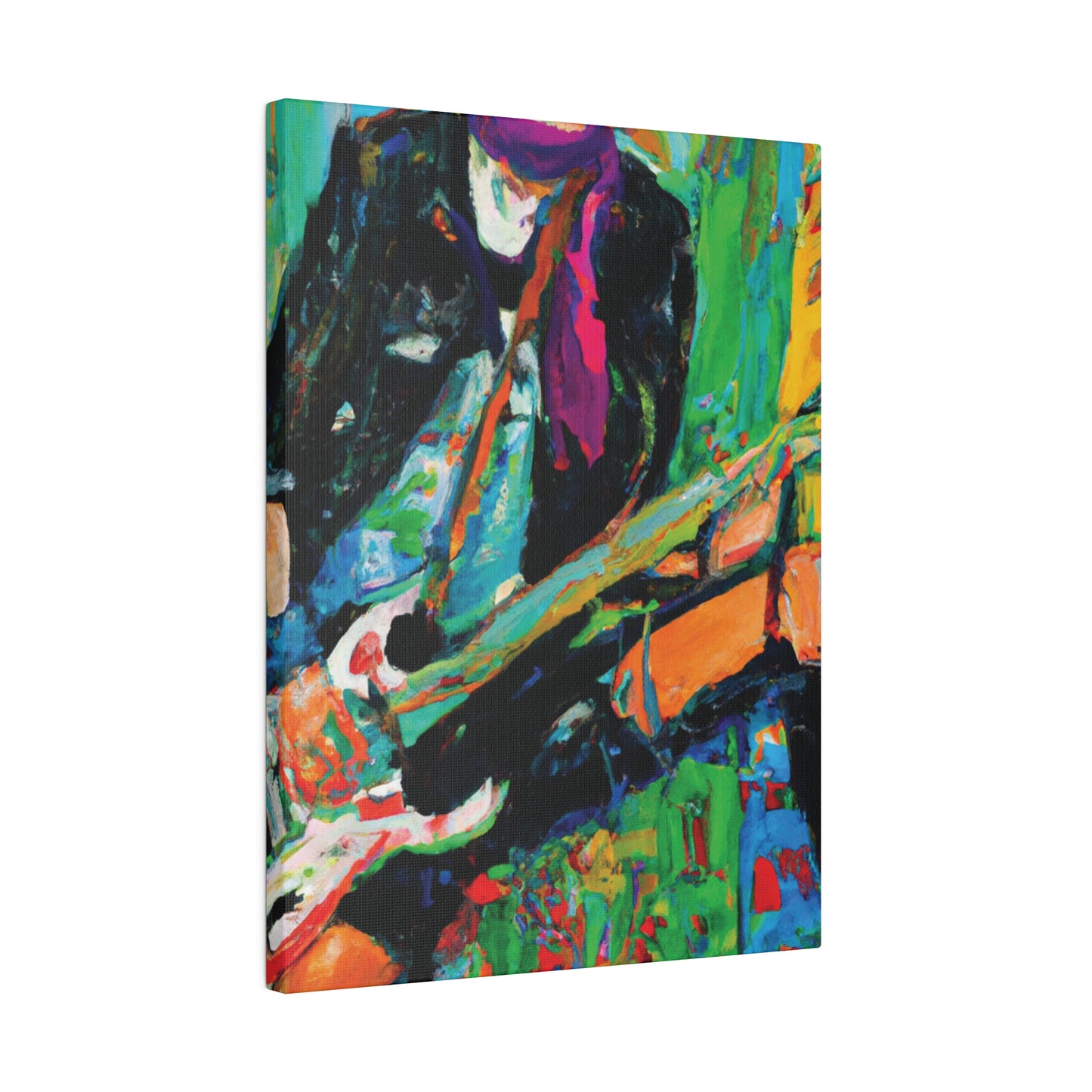 6595X - Rockstar Oil Painting Style Print | Poster | Home Decor | Wall Art | Music Art | Canvas