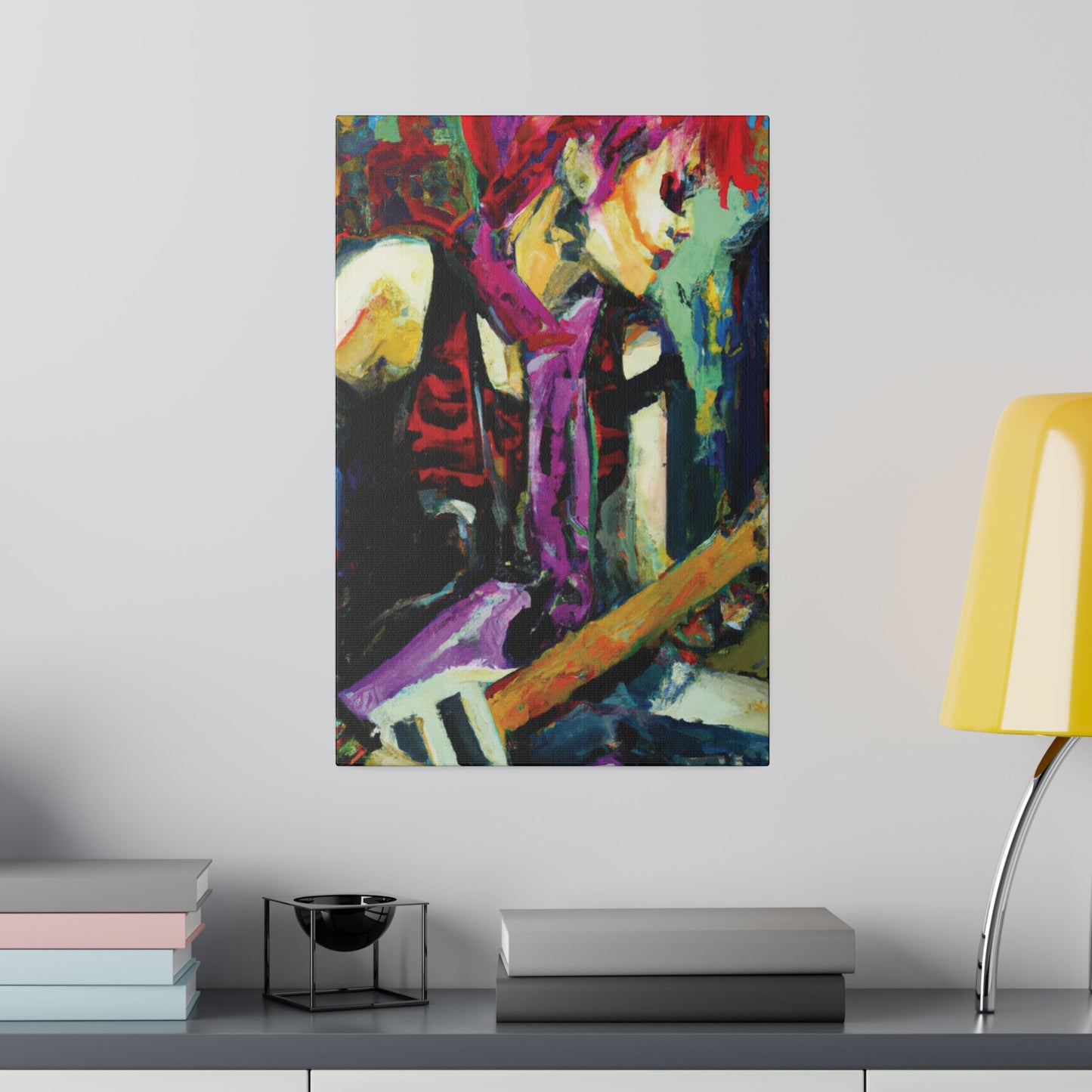 9704G - Rockstar Oil Painting Style Print | Poster | Home Decor | Wall Art | Music Art | Canvas