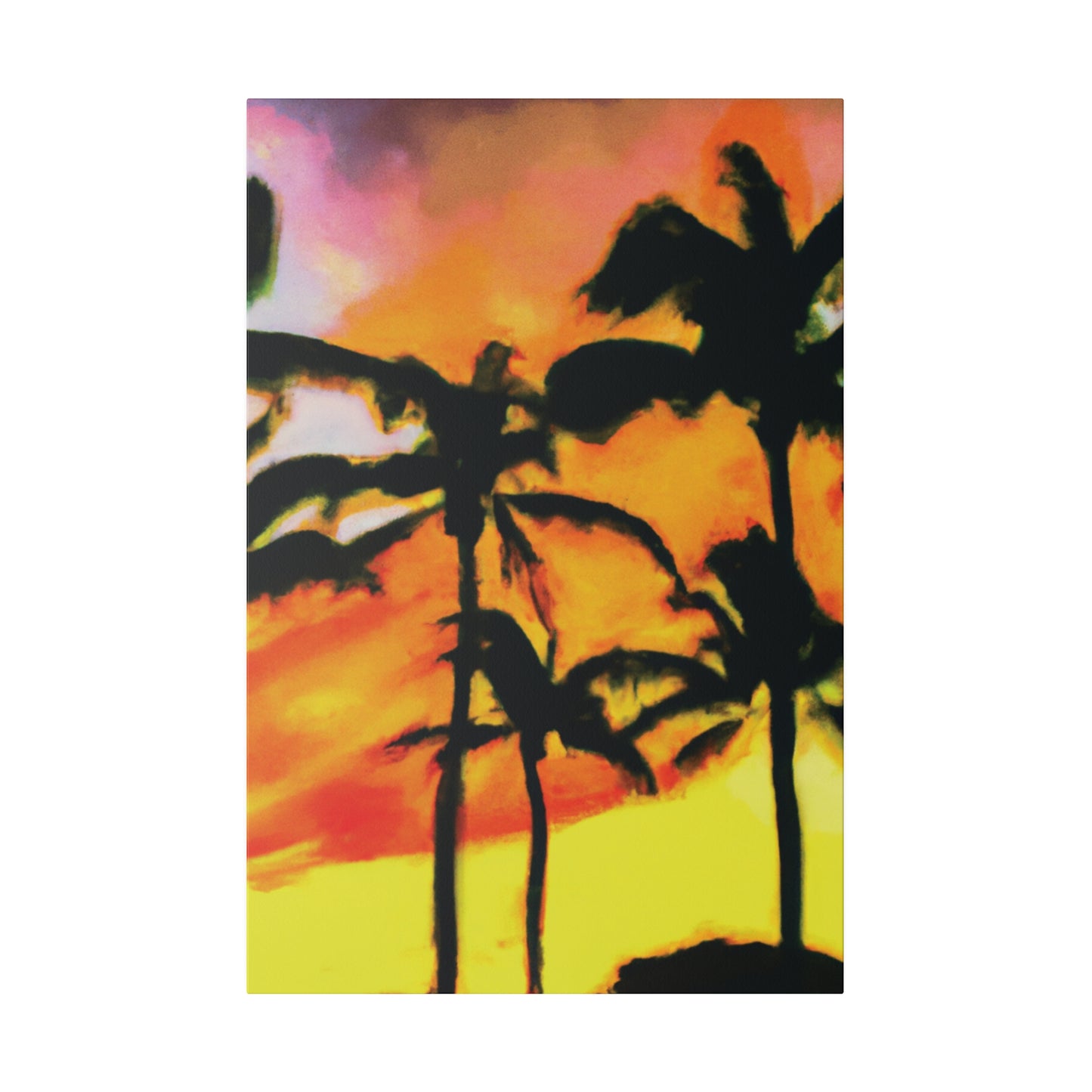8694V - Miami Beach Sunset Painting Print | Miami | Beach | Sunset | Poster | Home Decor | Wall Art | Canvas