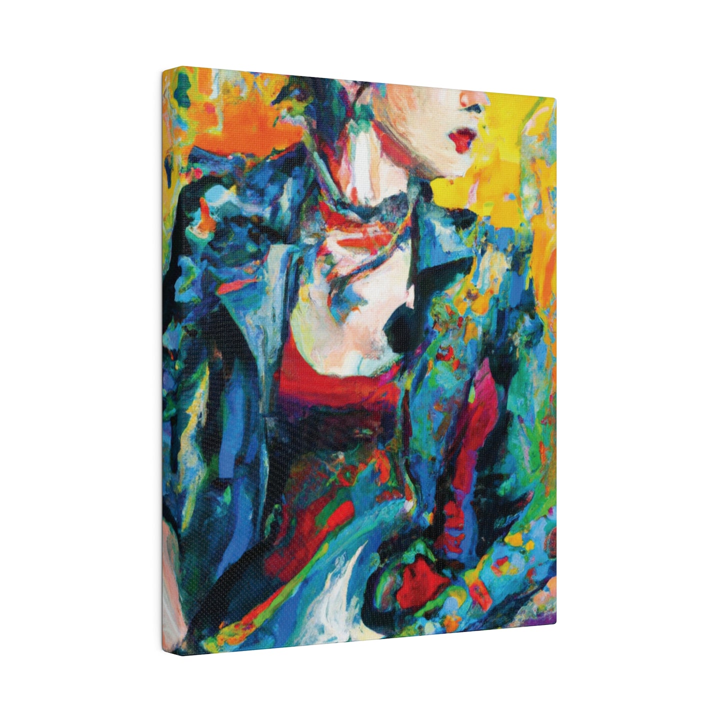 9075K - Rockstar Oil Painting Style Print | Poster | Home Decor | Wall Art | Music Art | Canvas