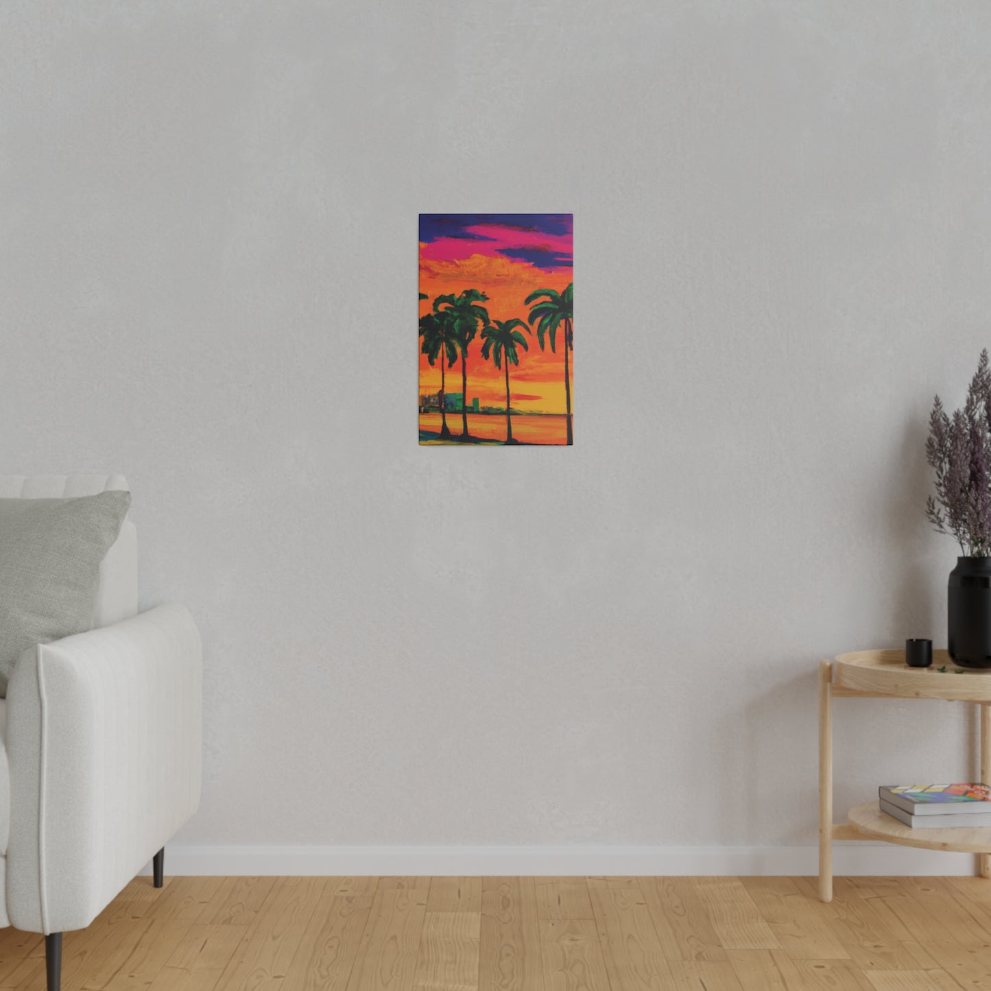 7389Y - Miami Beach Sunset Painting Print | Miami | Beach | Sunset | Poster | Home Decor | Wall Art | Canvas