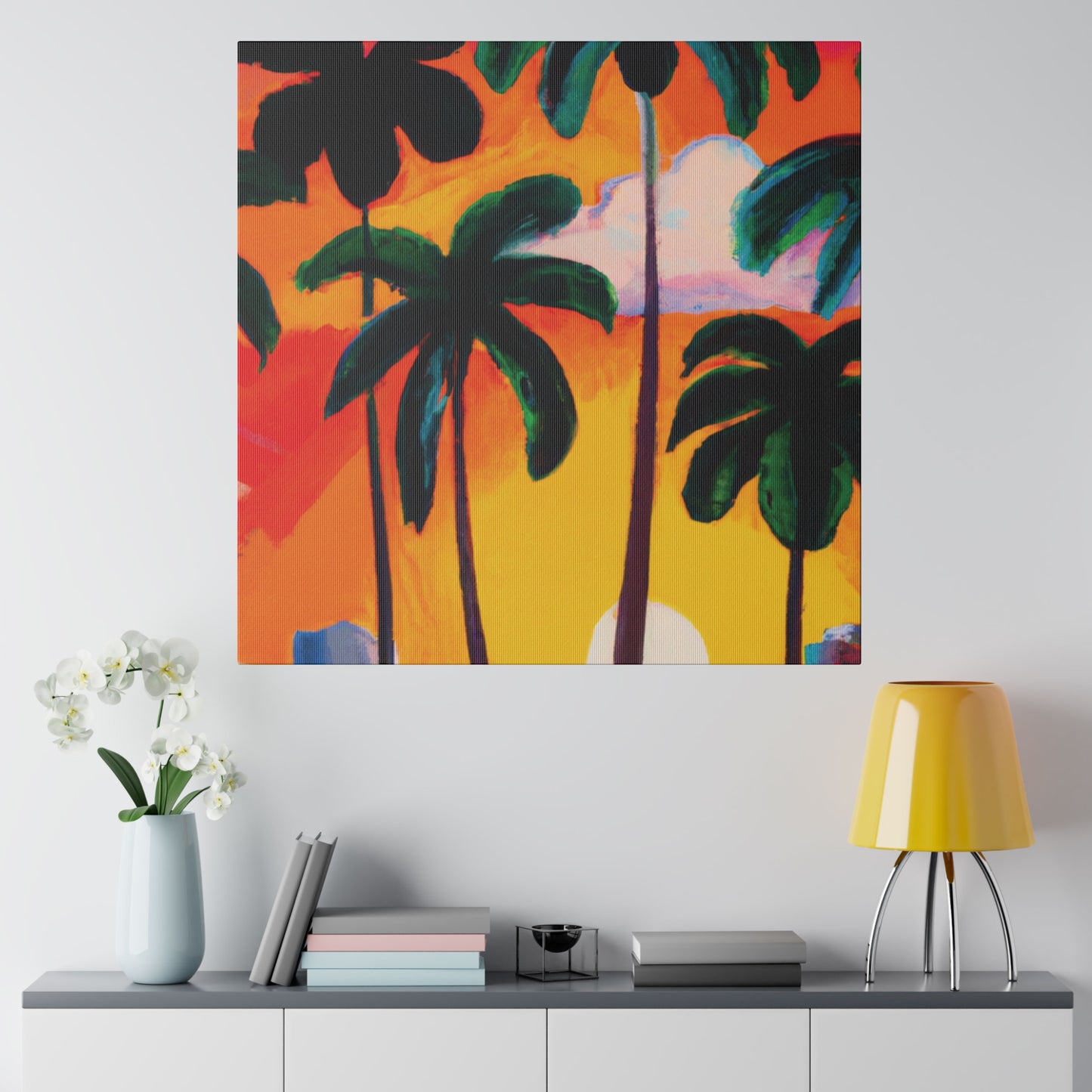 4327O - Miami Beach Sunset Painting Print | Miami | Beach | Sunset | Poster | Home Decor | Wall Art | Canvas