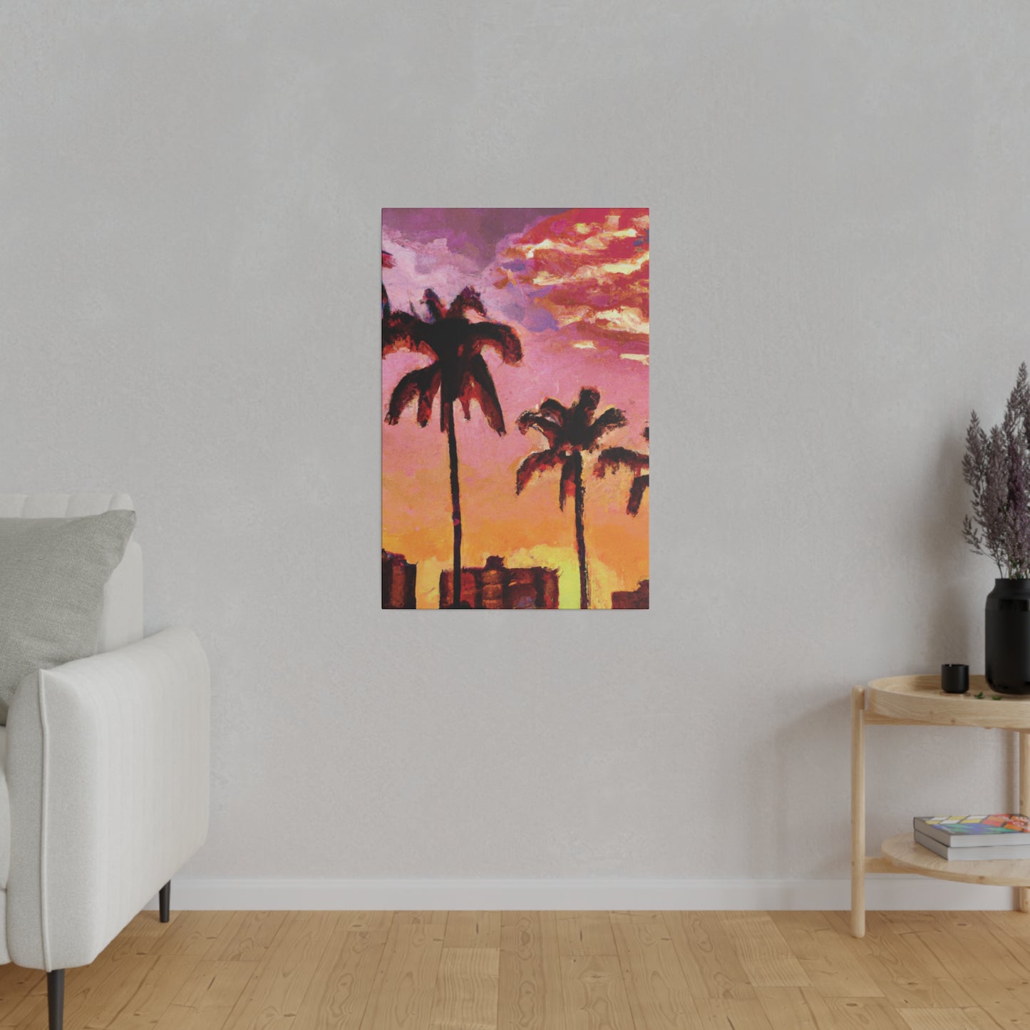 7485A - Miami Beach Sunset Painting Print | Miami | Beach | Sunset | Poster | Home Decor | Wall Art | Canvas