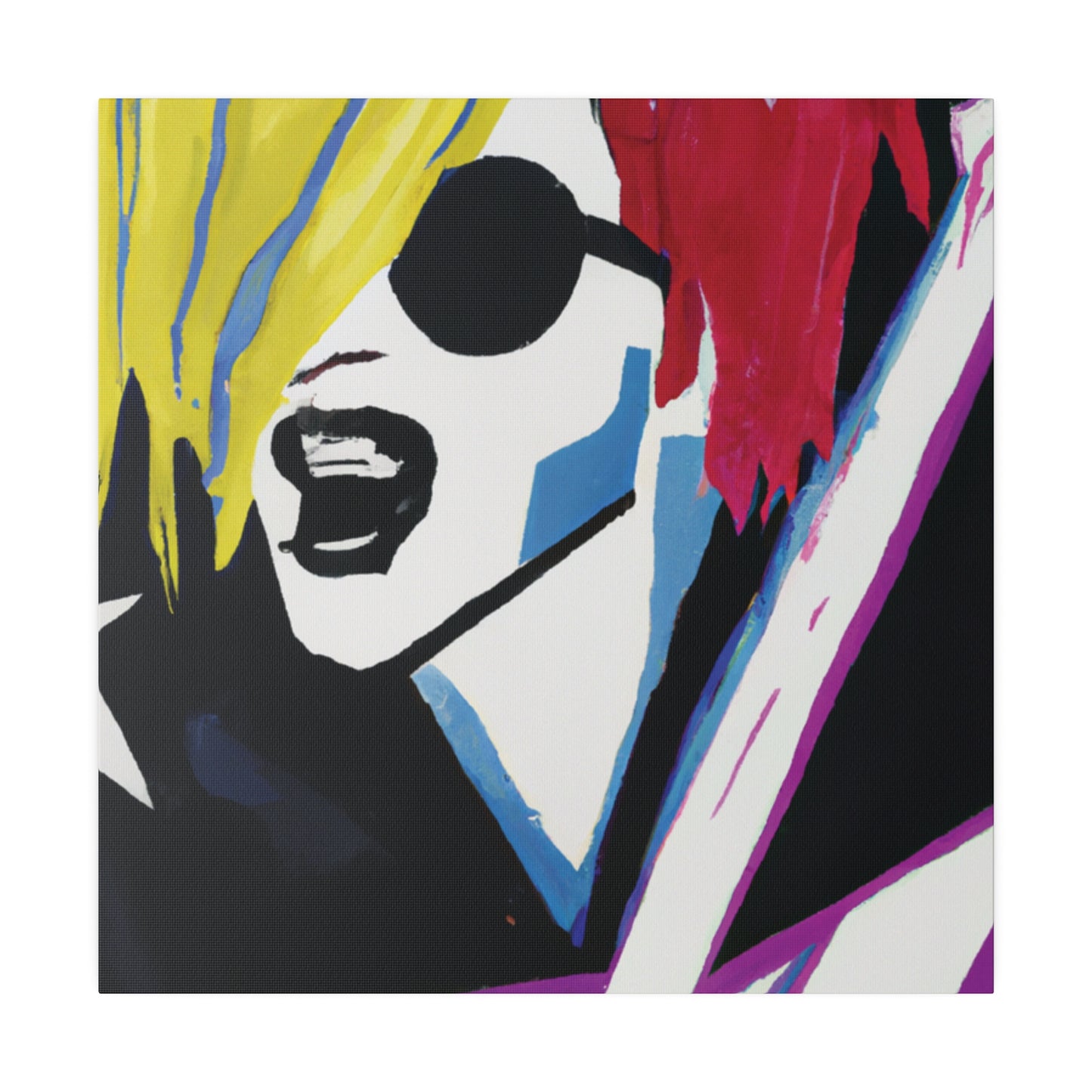 8784F - Rockstar Painting Print | Face | Abstract | Poster | Home Decor | Wall Art | Music Art | Canvas